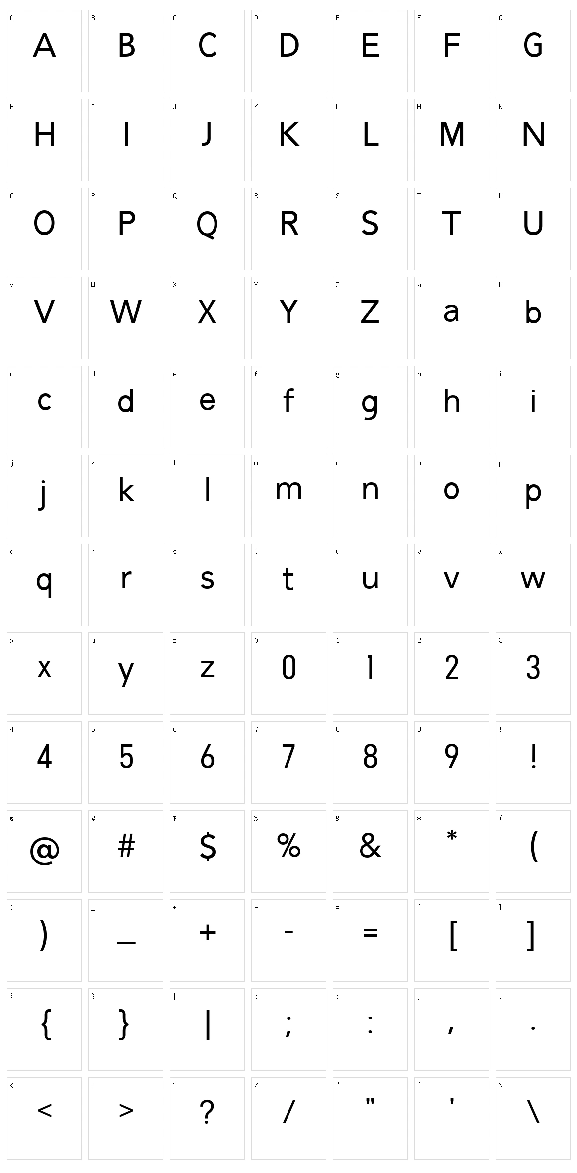 Gabiant Character Set