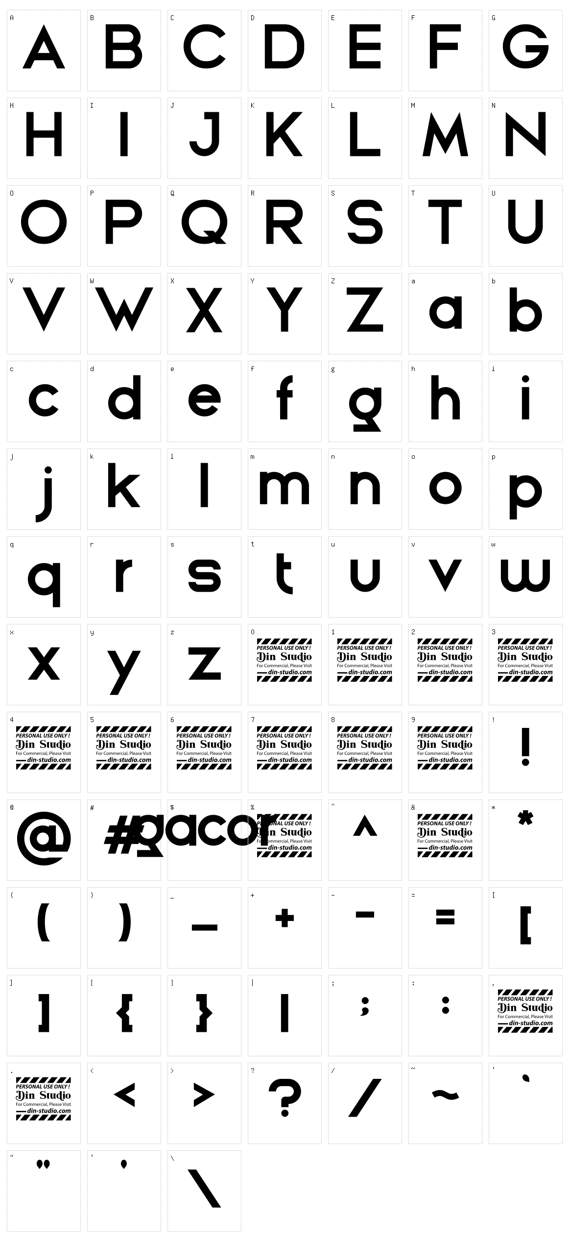 Gacor Character Set