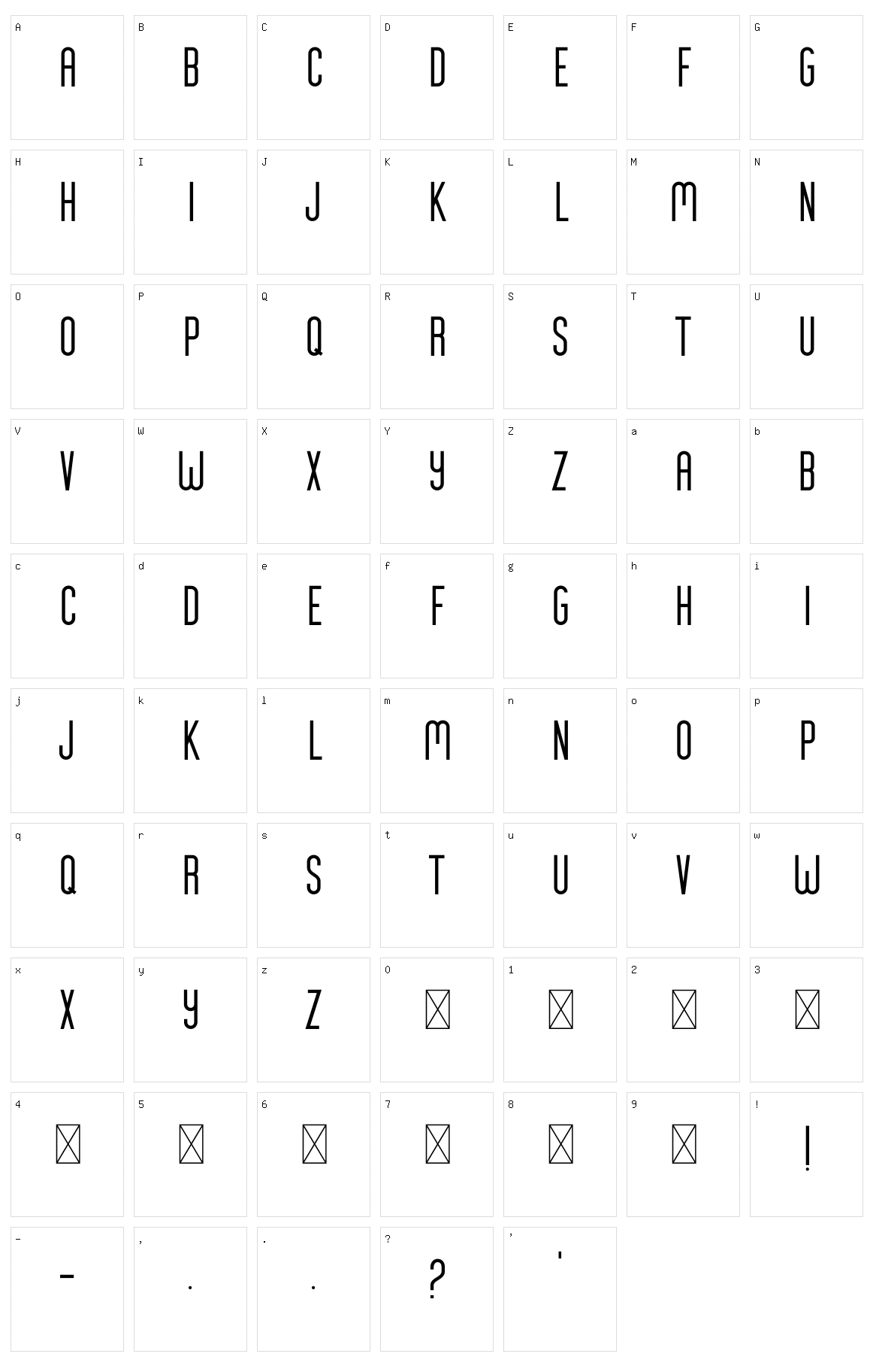 Galata Sans Character Set
