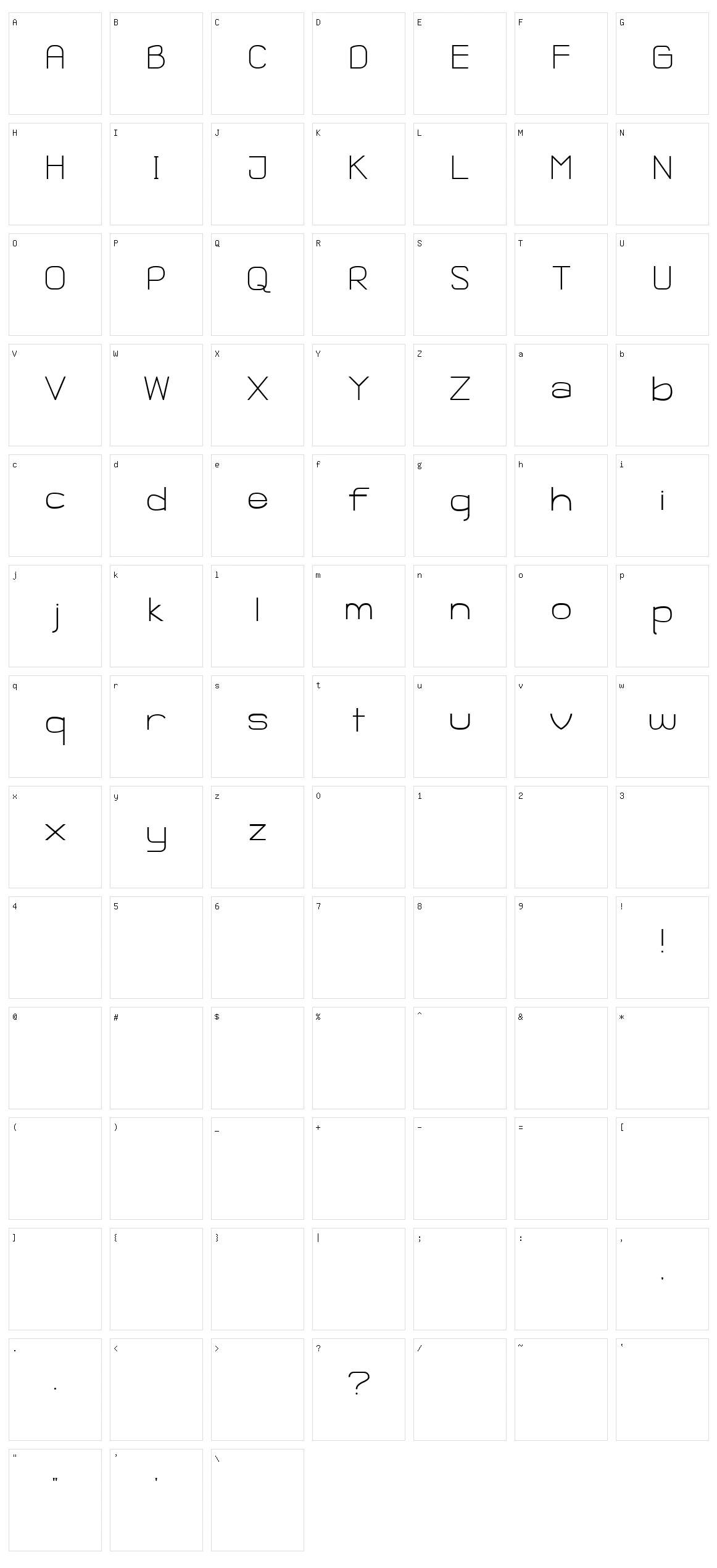 Ganix Apec Character Set