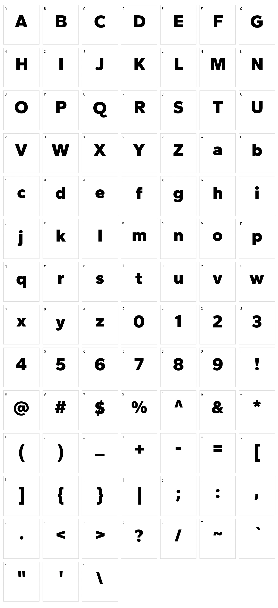 Gantari Character Set