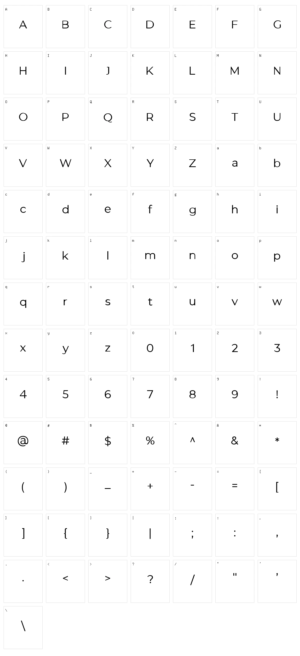 Gantic Character Set