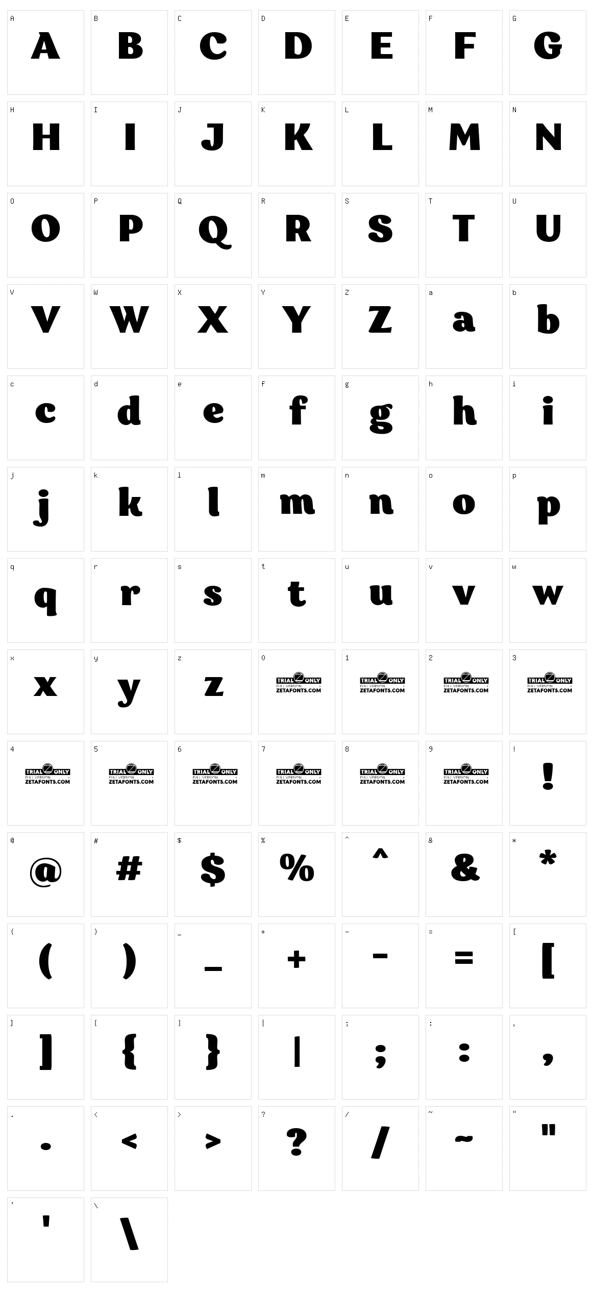 Garbata Character Set