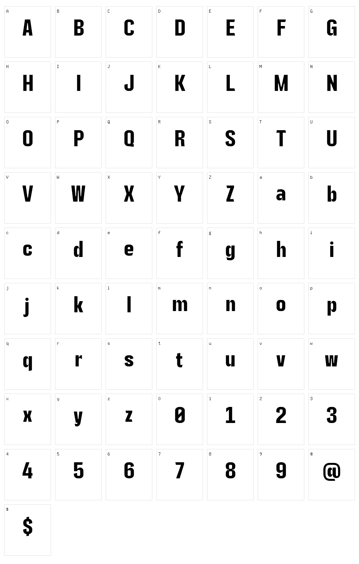 Gardo Grotesk Character Set