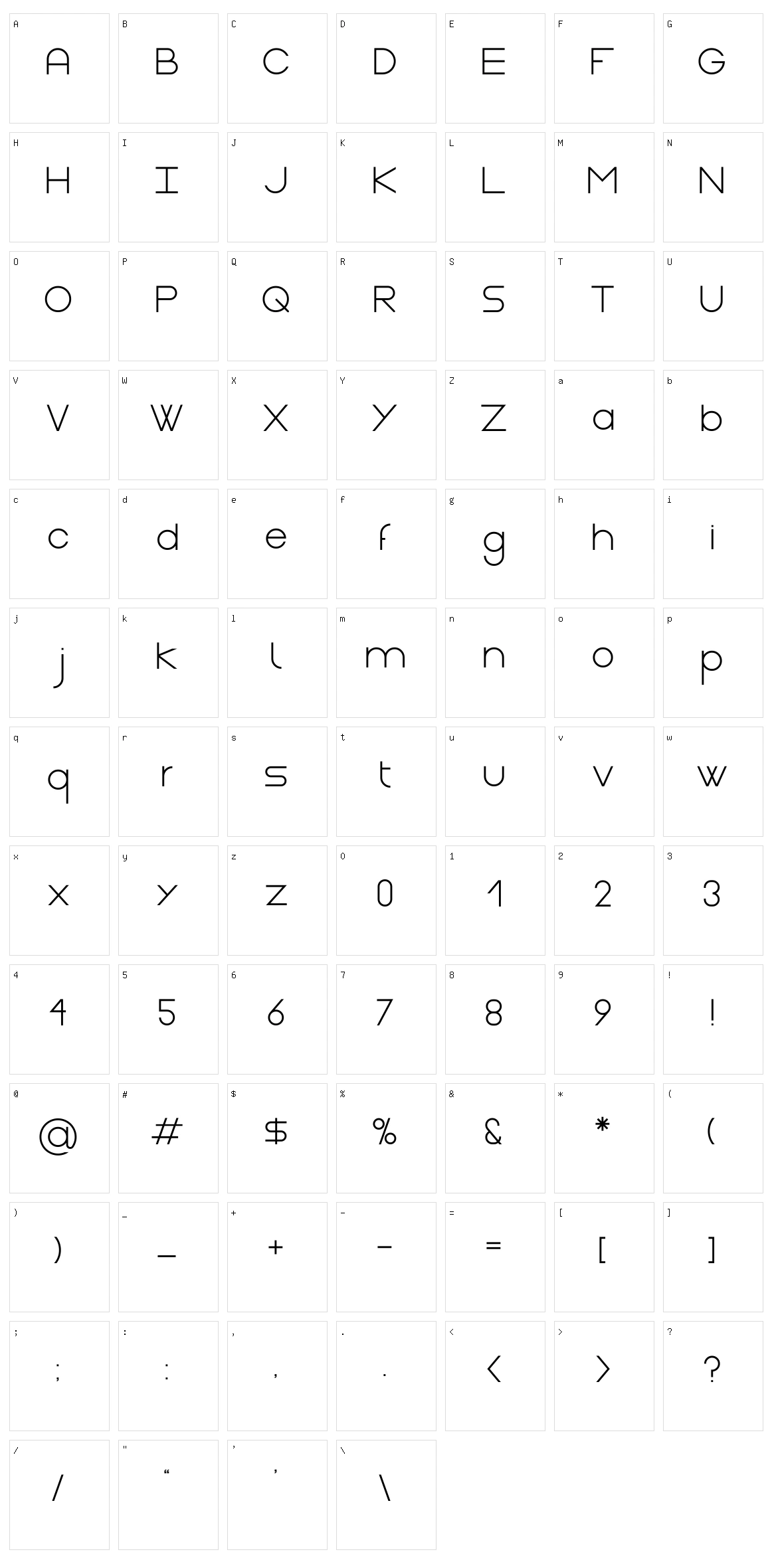 Gasalt Character Set