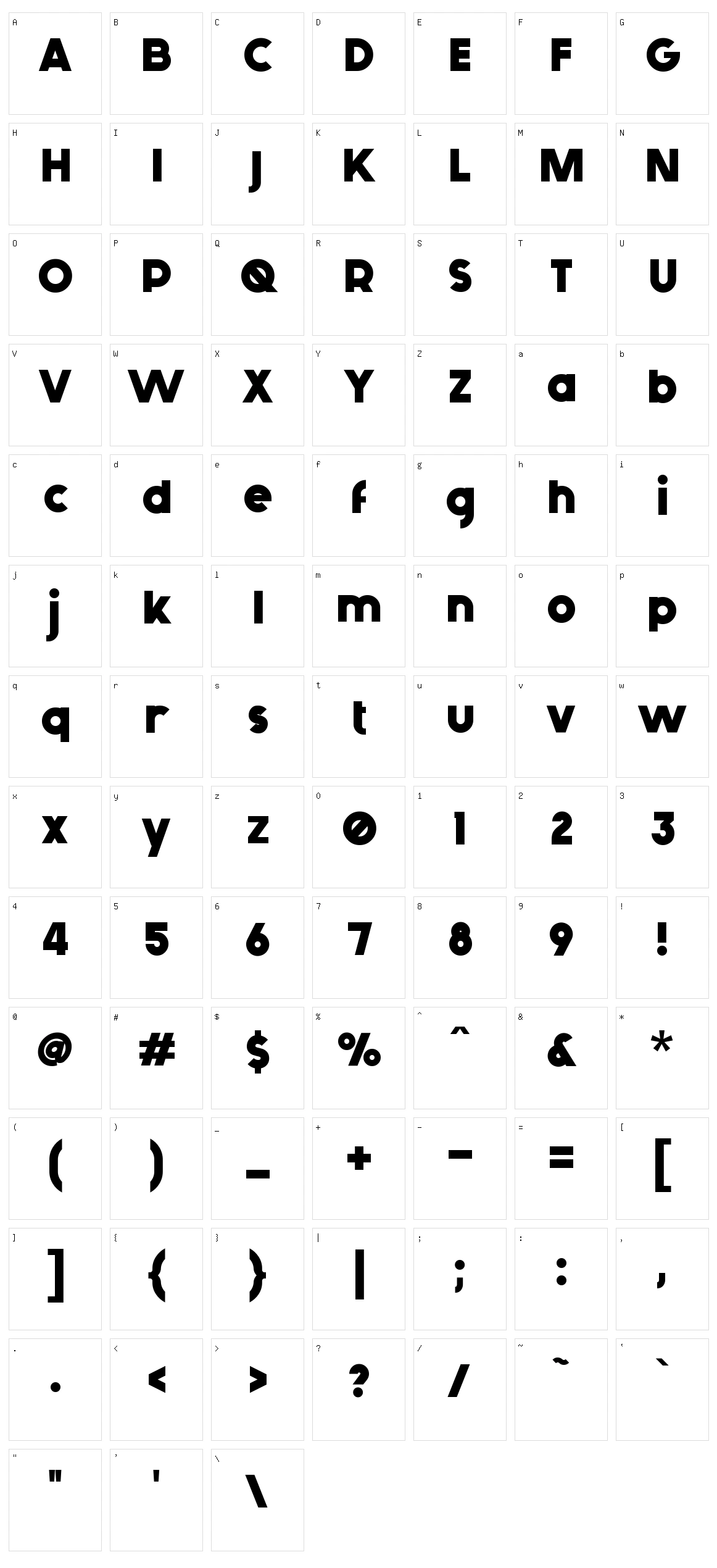 Generica Character Set