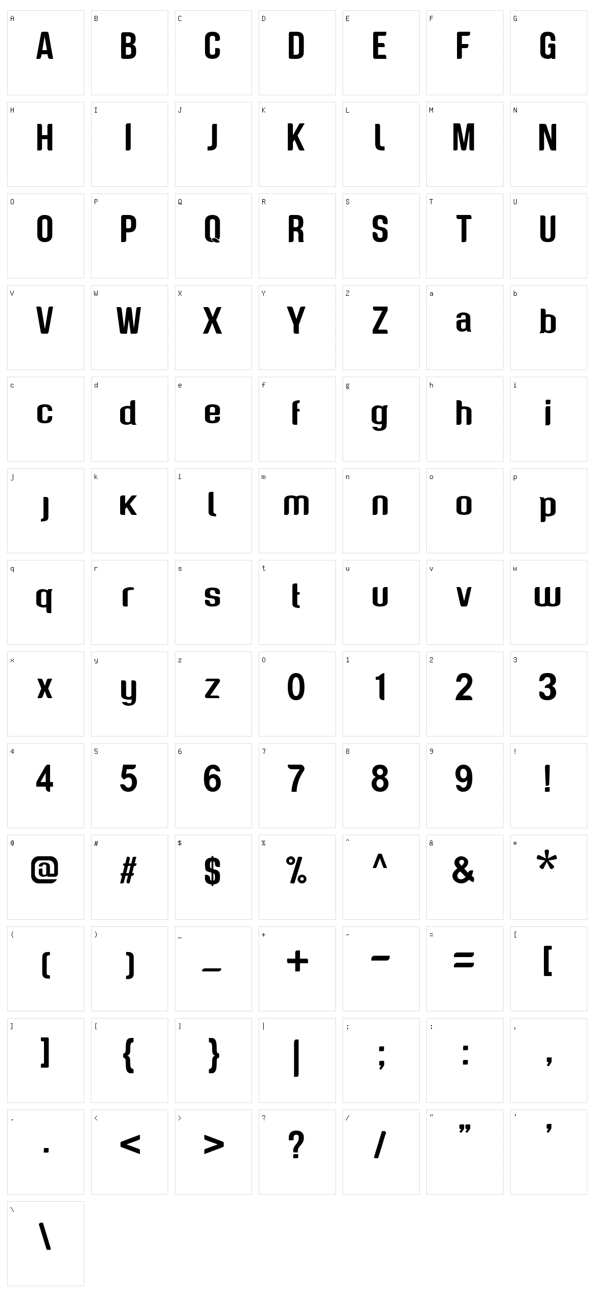 Genghis Khan Character Set