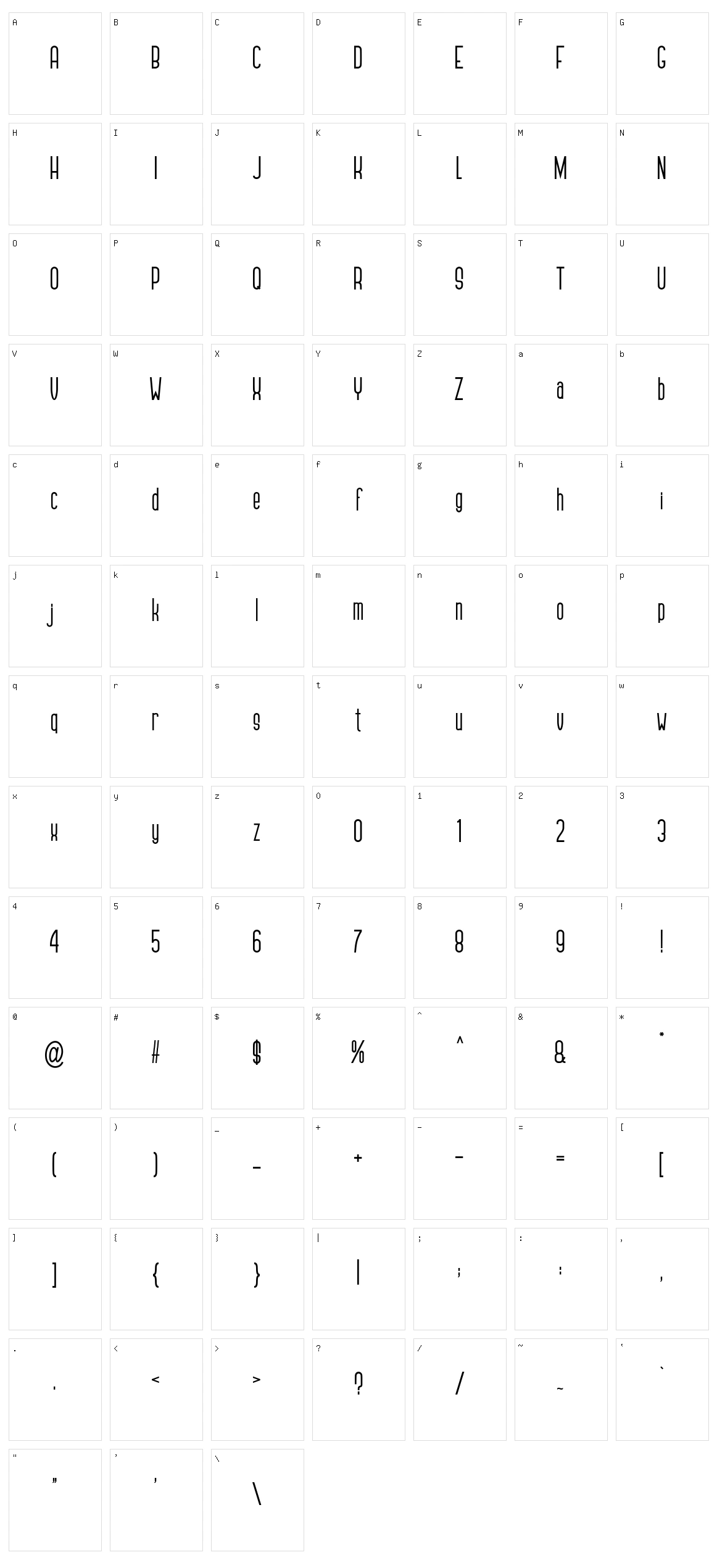 Gennaro Character Set