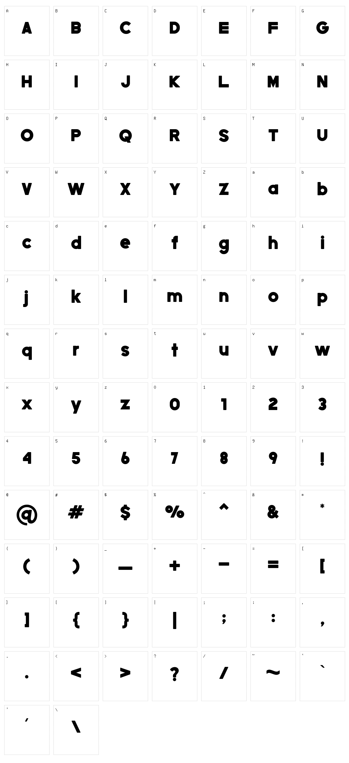 Genta Character Set