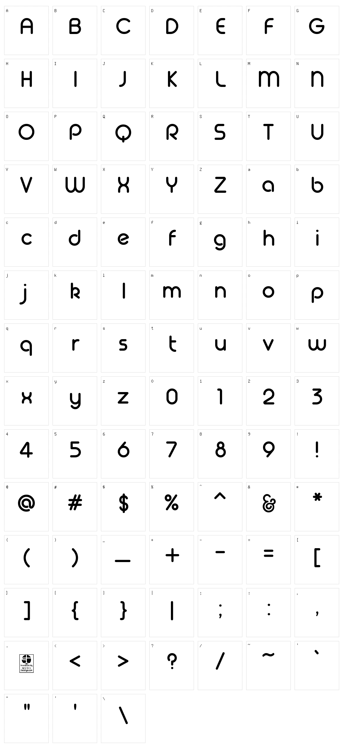 Geoma Character Set