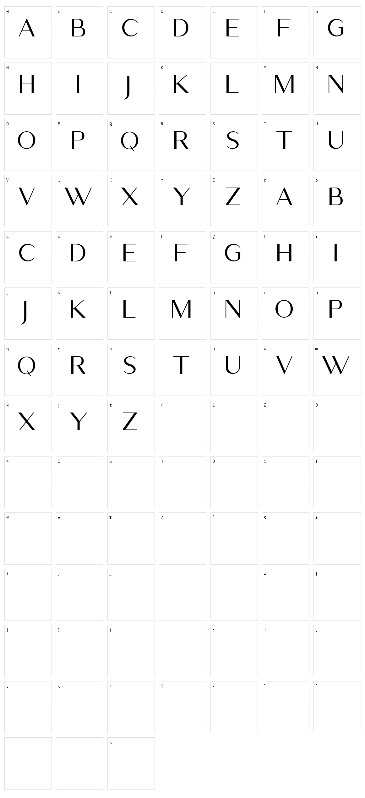 Germany Sans Character Set
