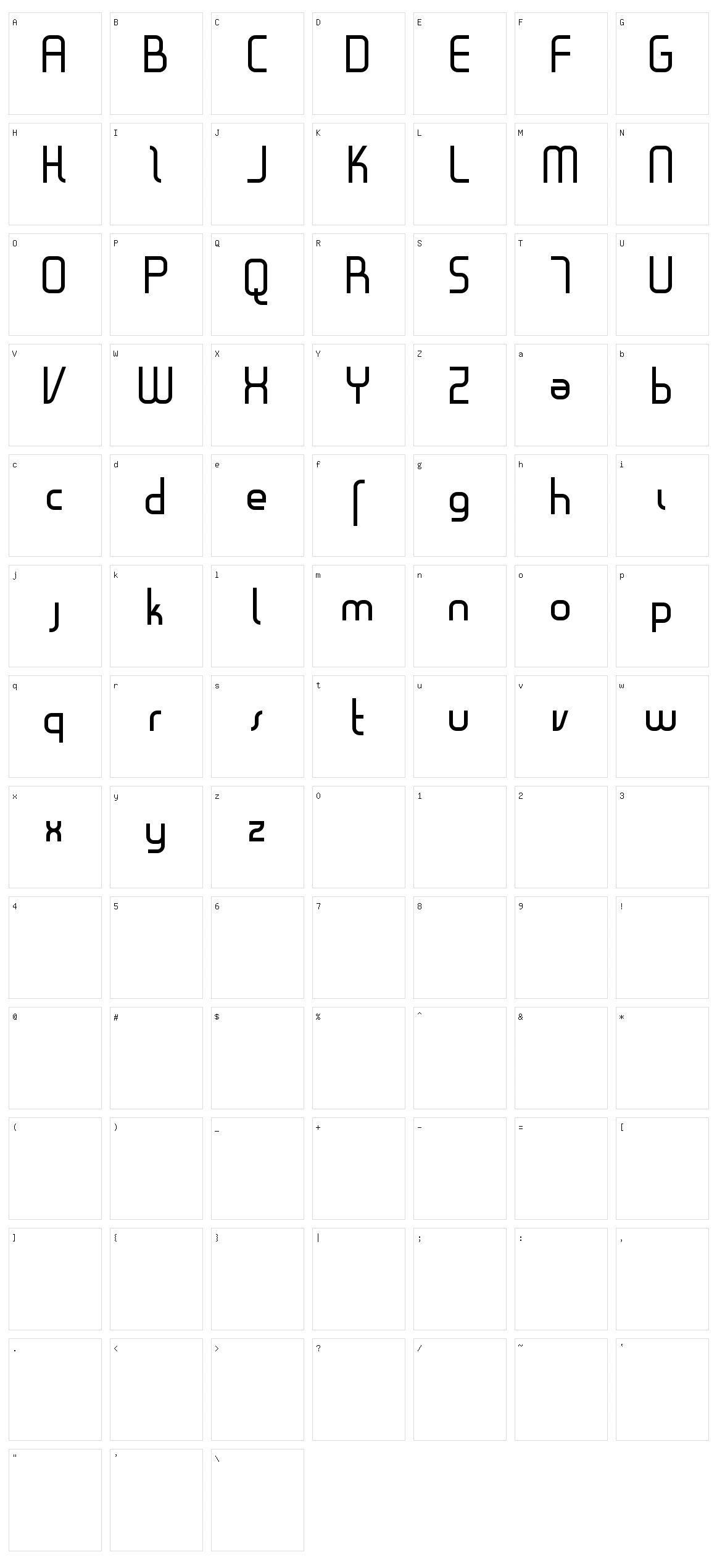 Gestalt Character Set