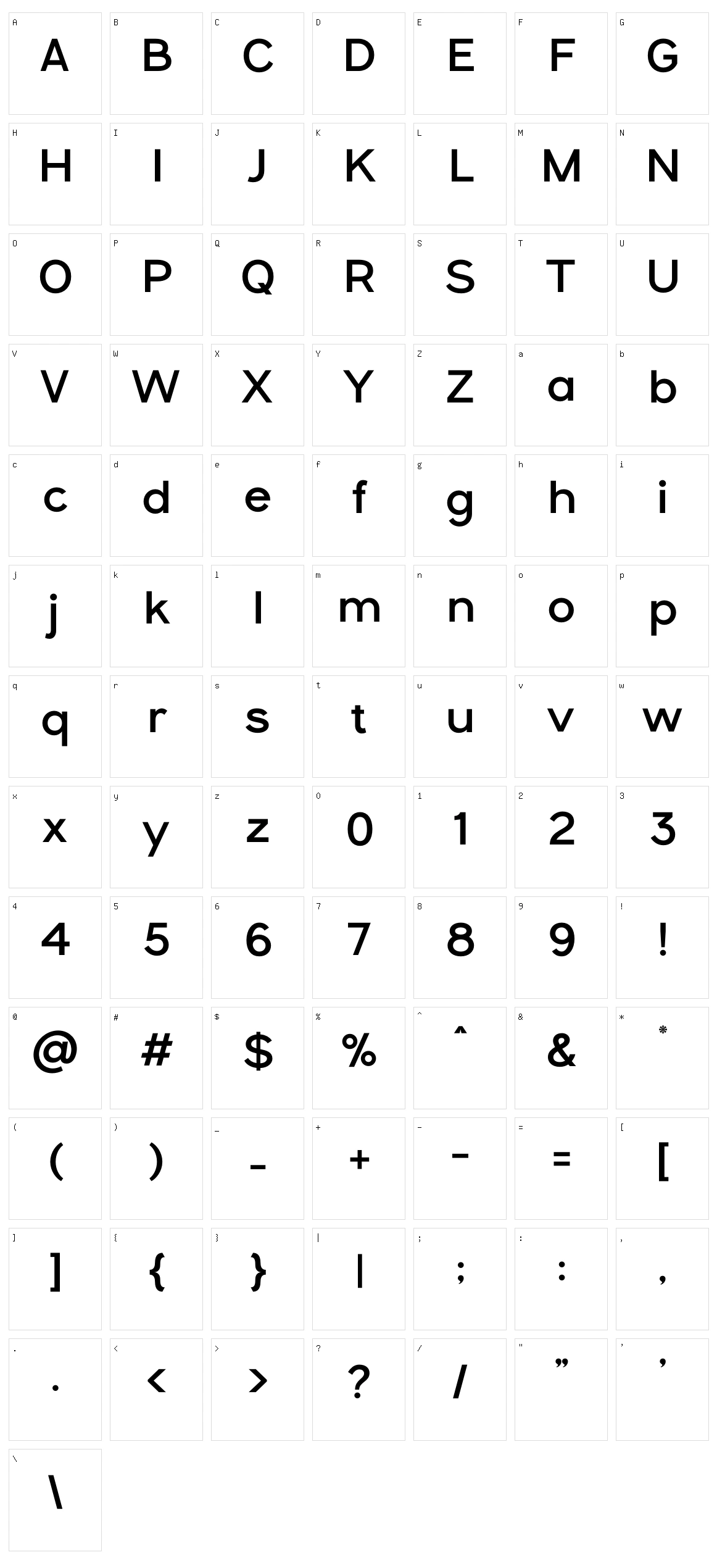 Gilgan Character Set