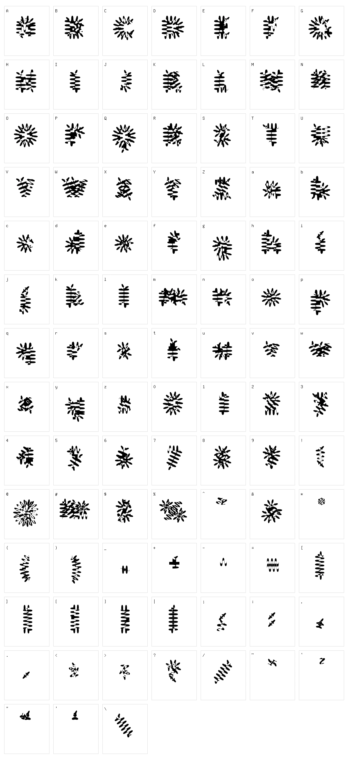 Gilgongo Character Set