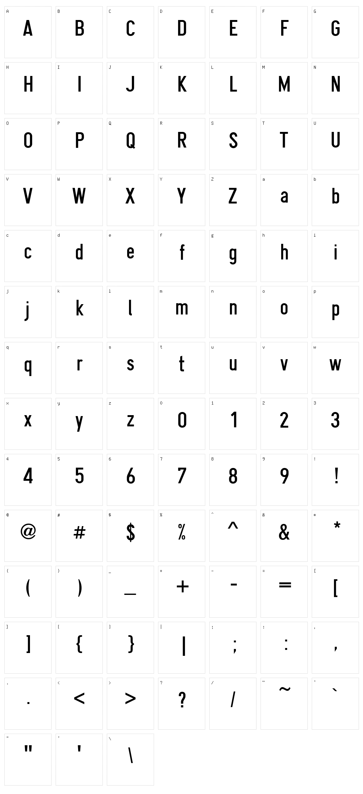 Gliscor Gothic Character Set
