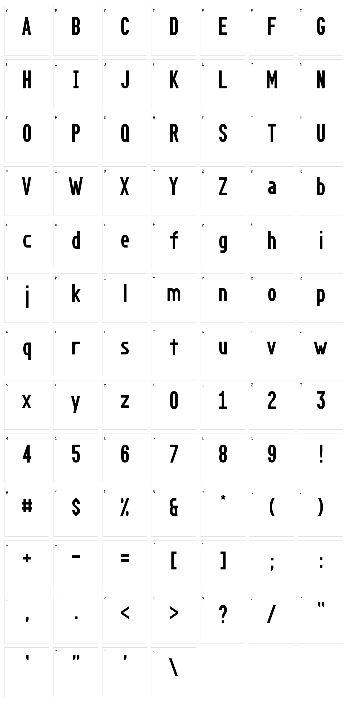 Go Long Character Set