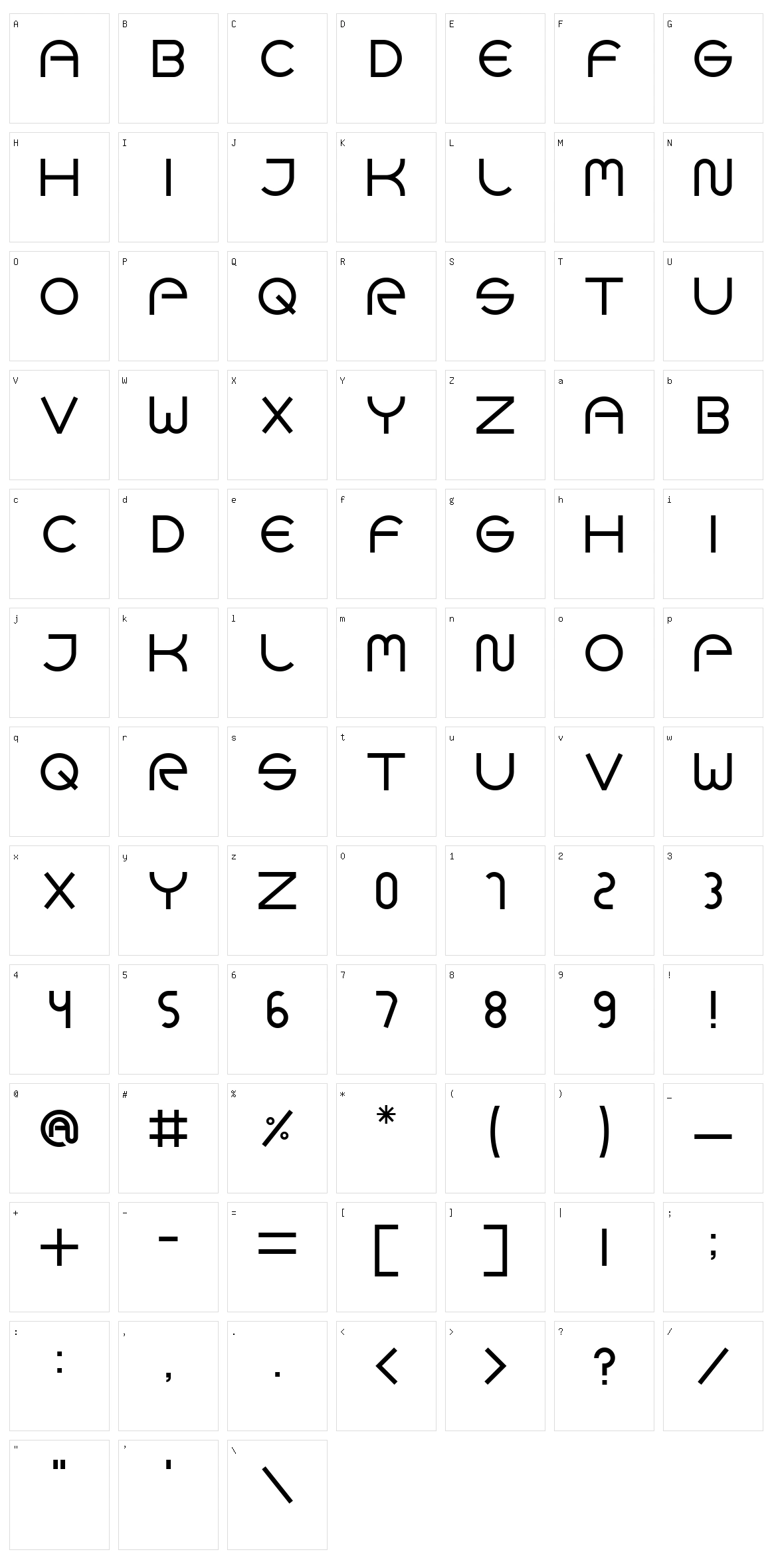 Goca Logotype Beta Character Set