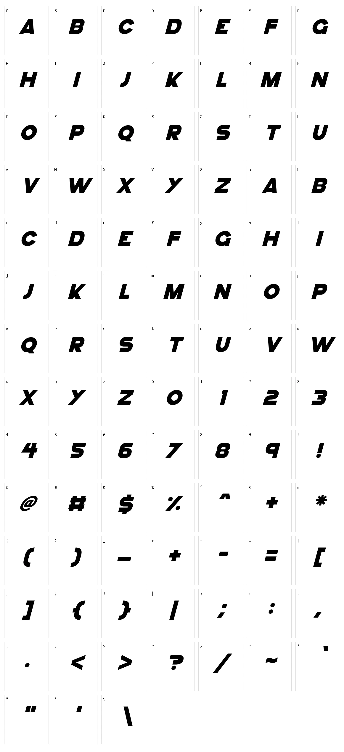 GoGo Hack Character Set