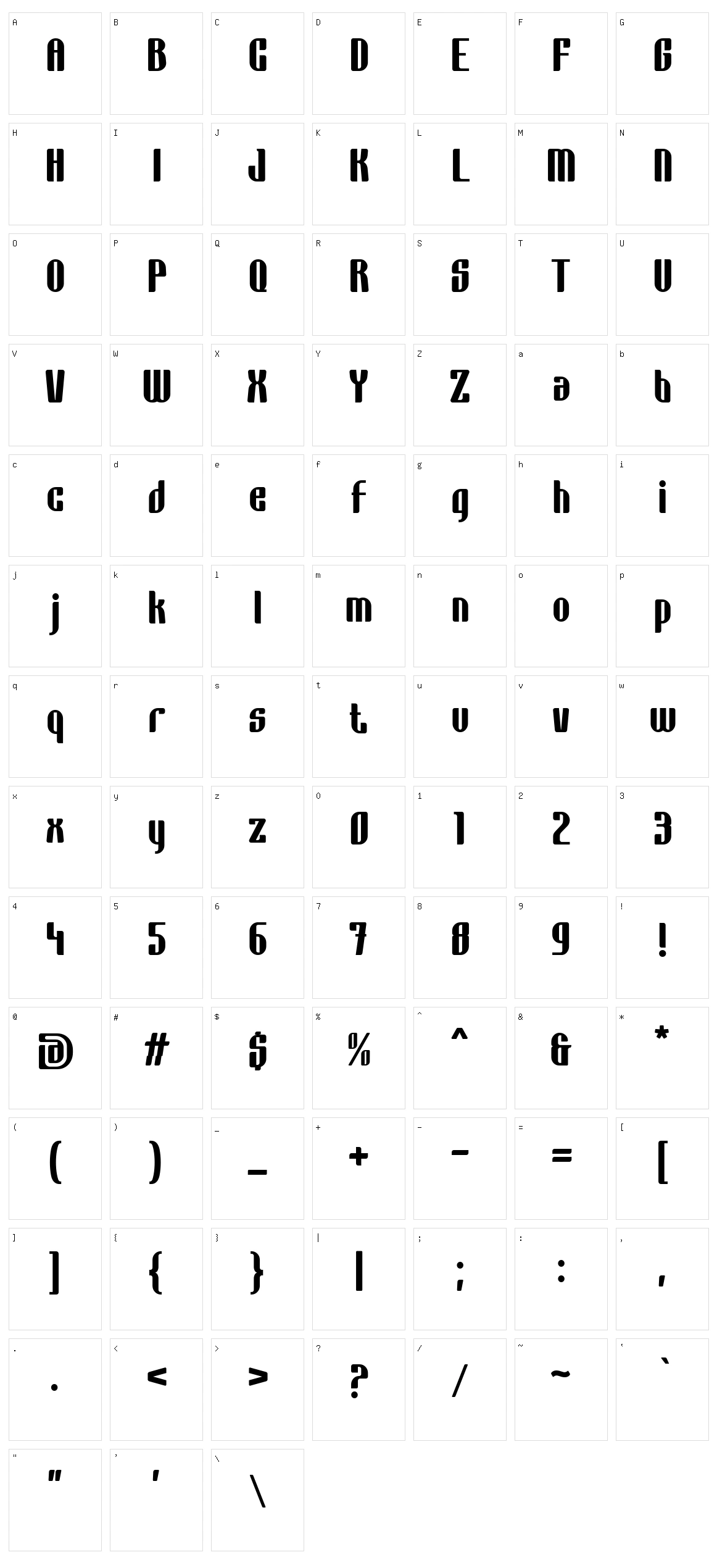 Grage Character Set