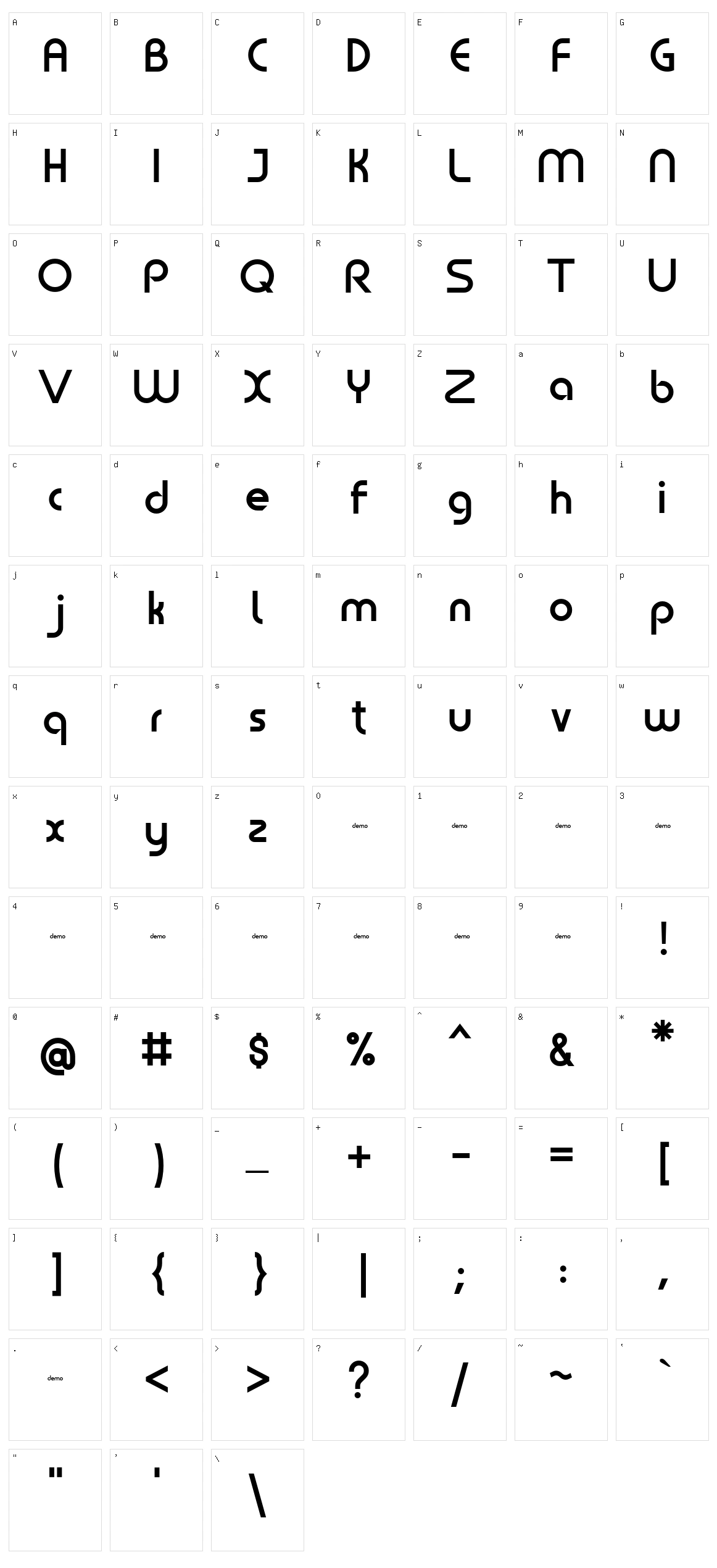 Grayson Character Set