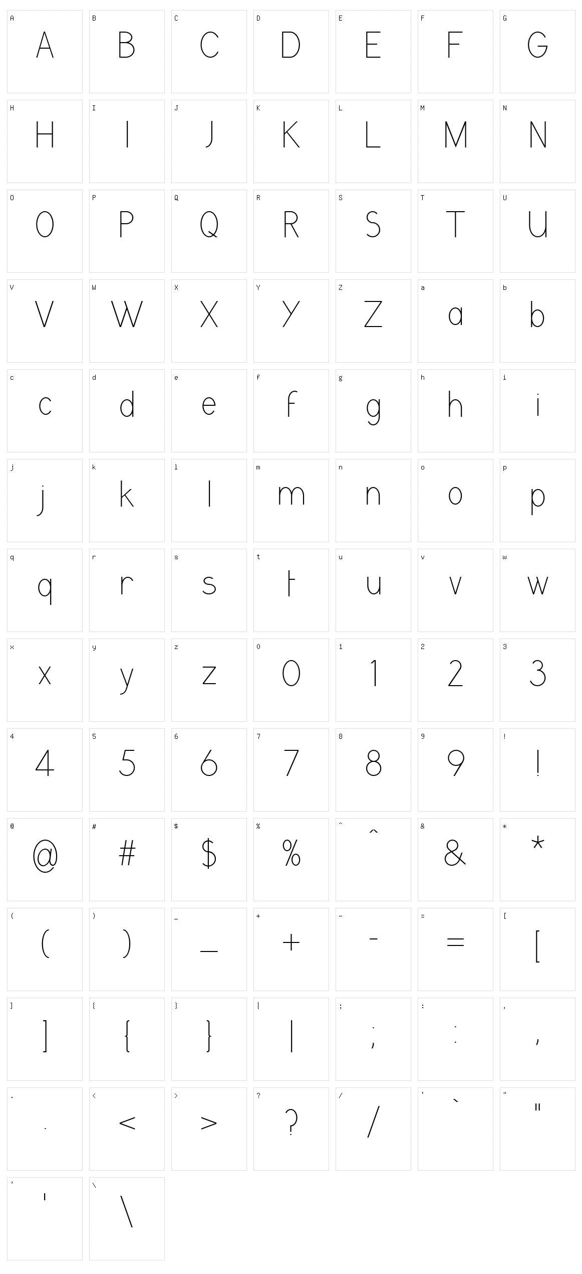 Grutch Grotesk Character Set