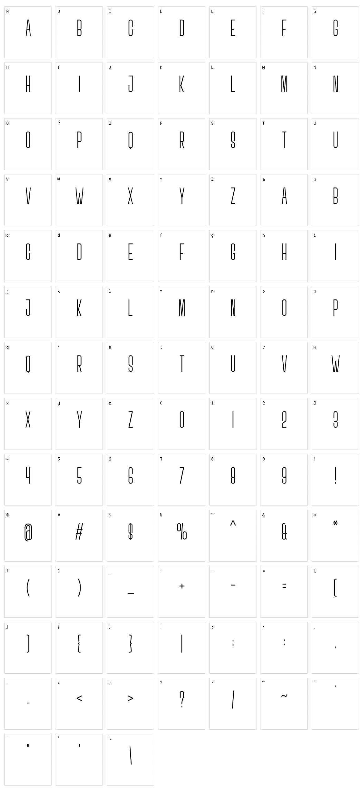Gumok Character Set