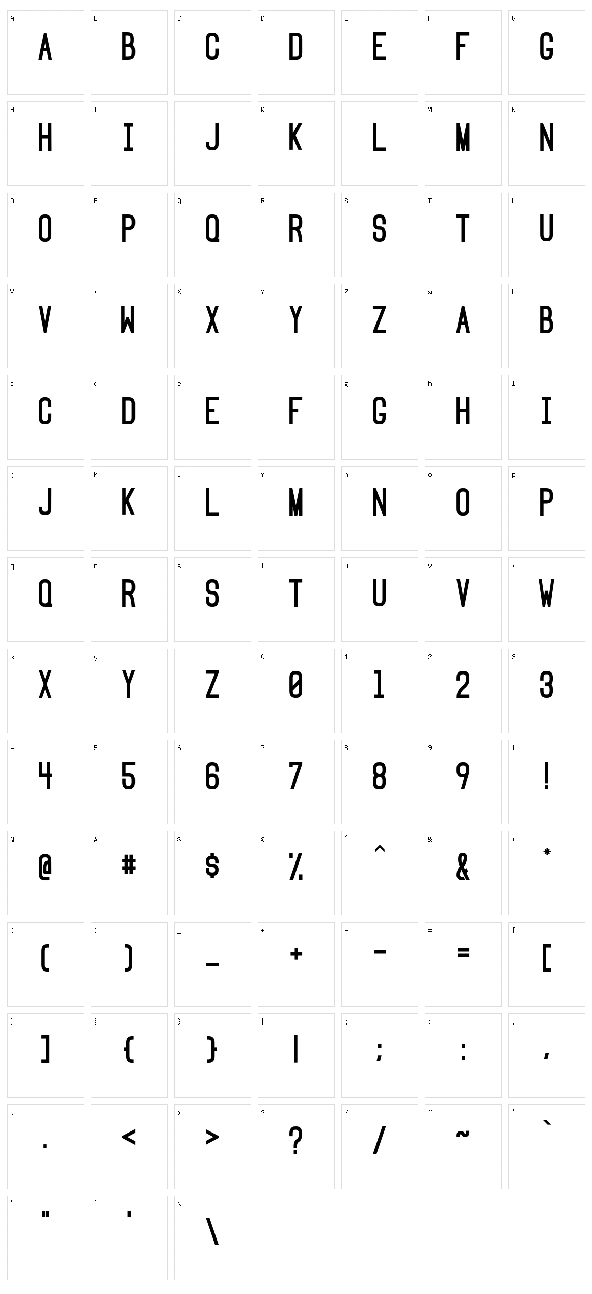 Gunbangs Character Set