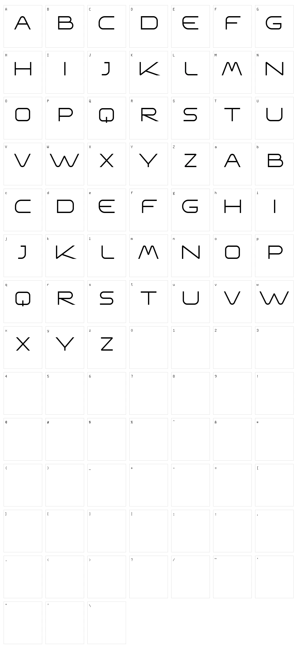 Hacker Character Set
