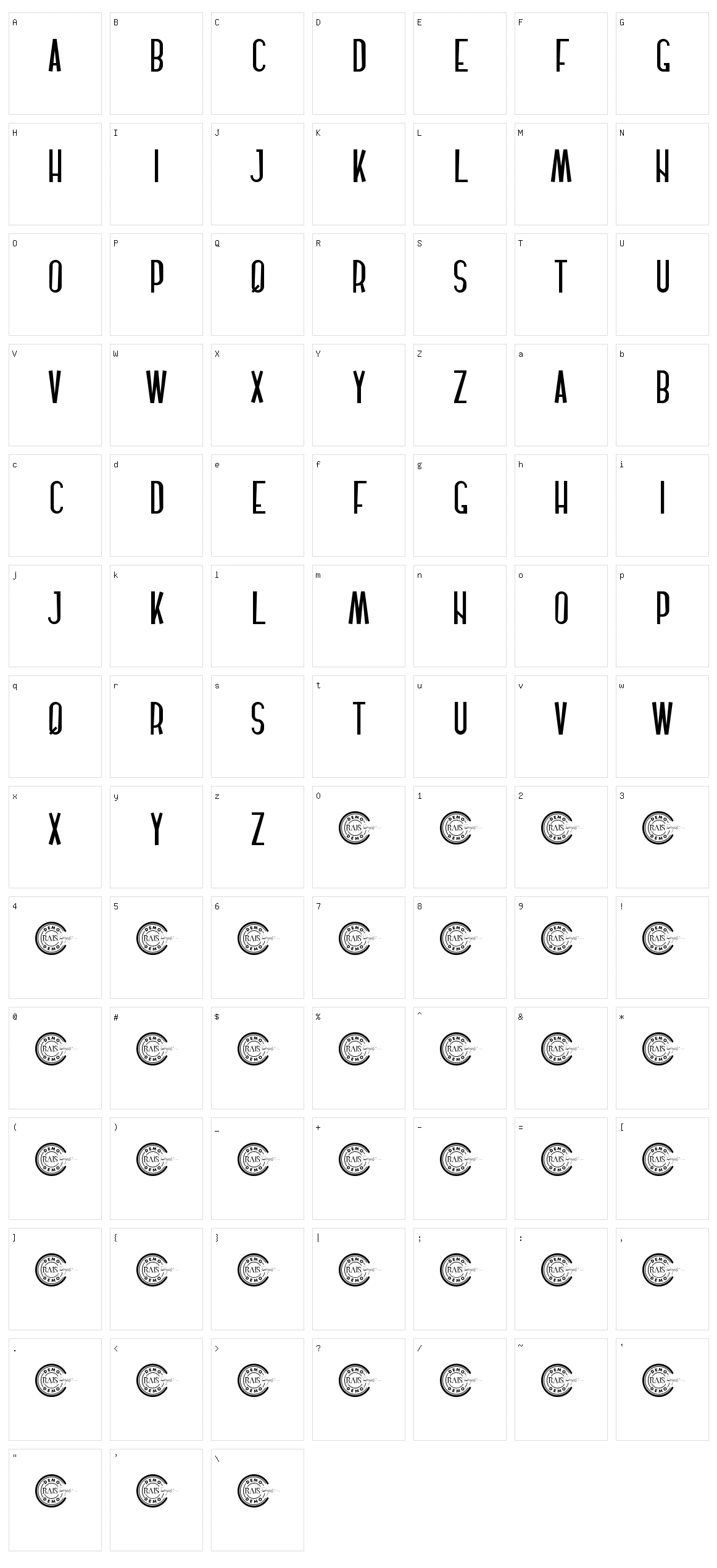 Haiterbach Character Set