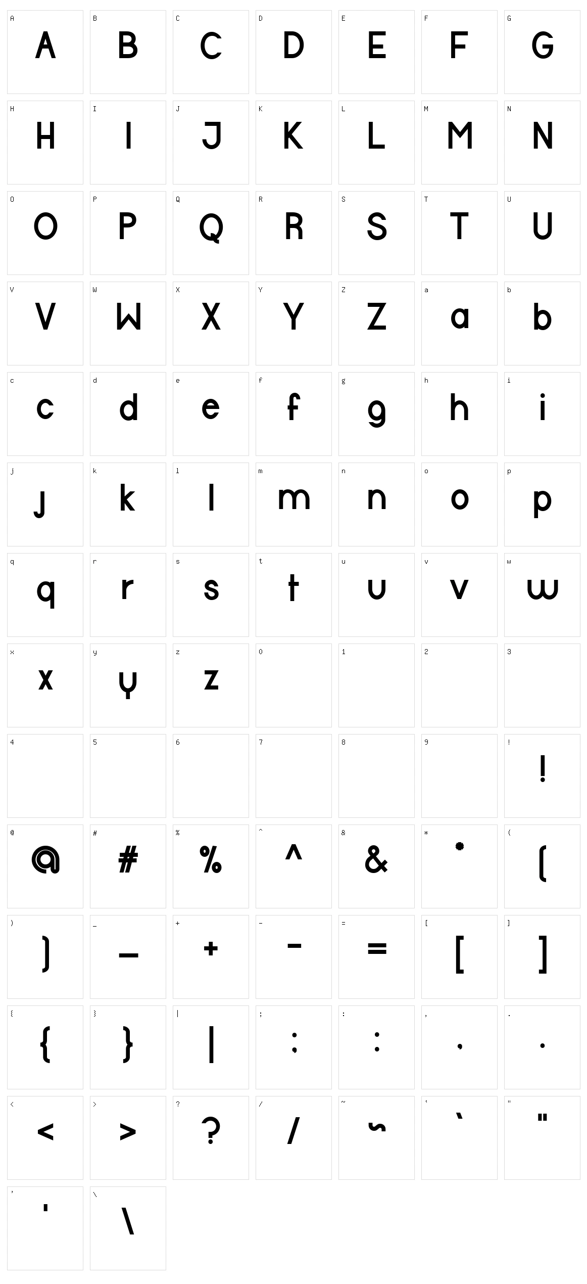 Halfmoon Character Set