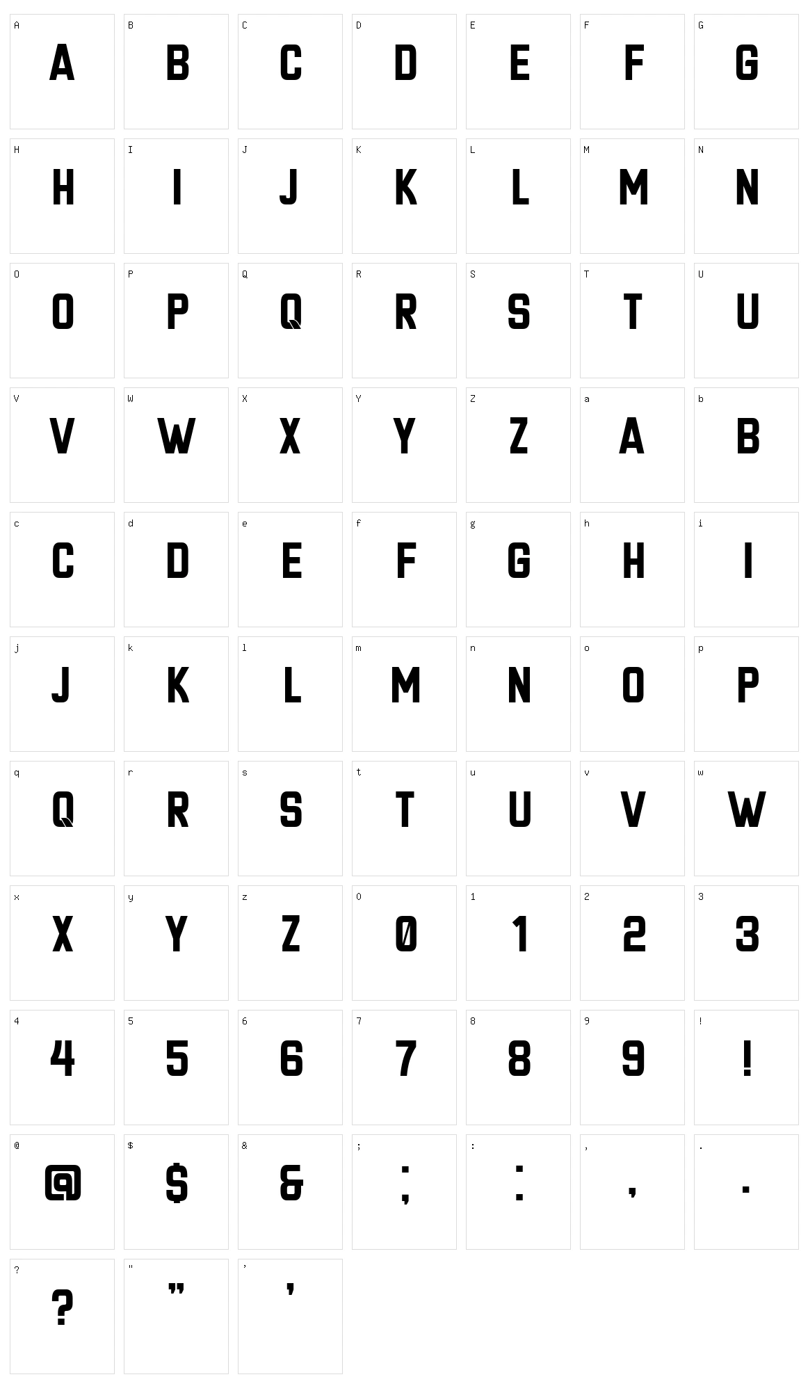 Hangout Character Set