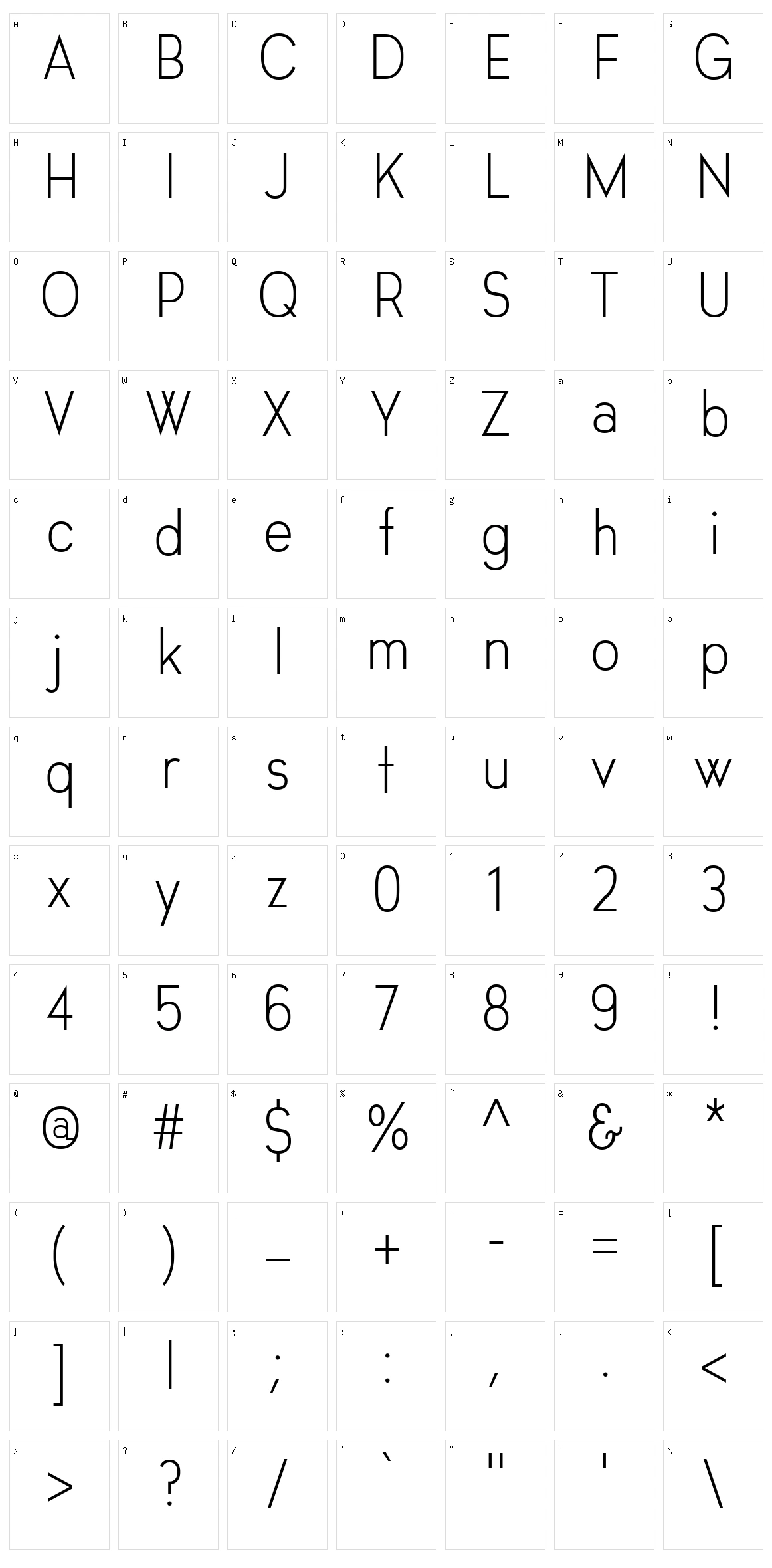 Hasta Grotesk Character Set