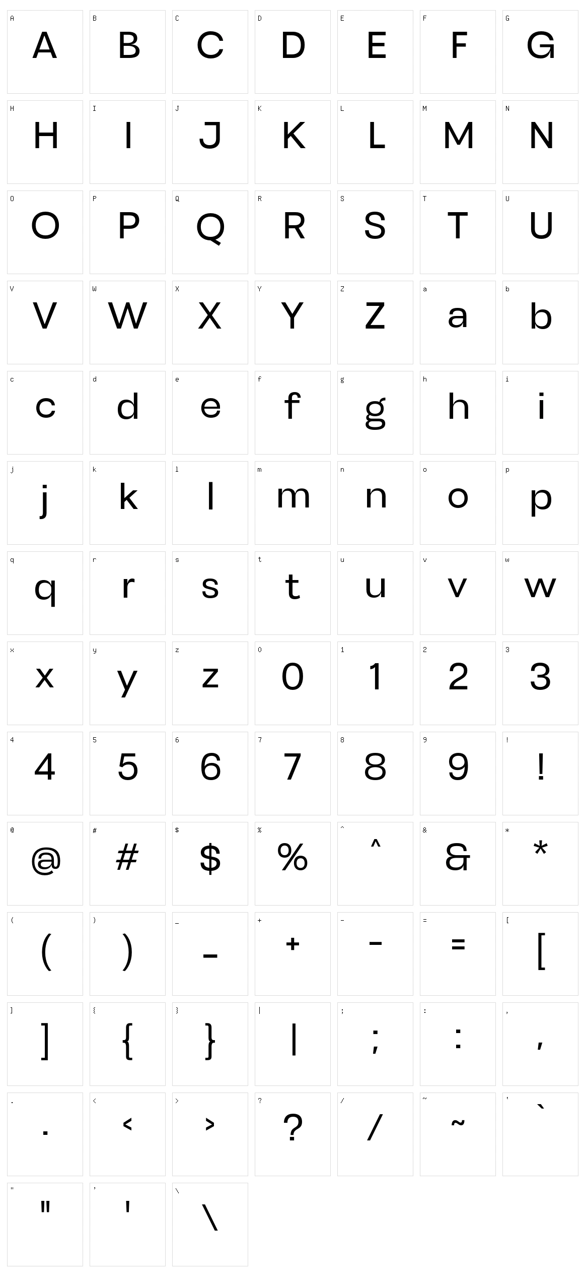 Henju Character Set