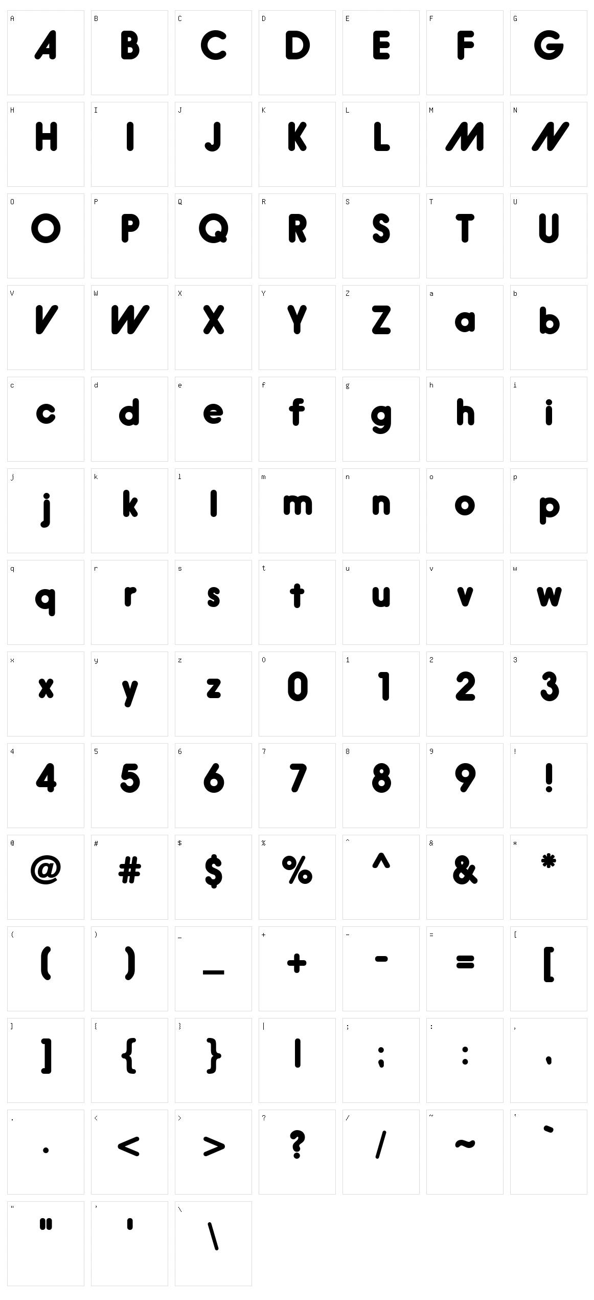 Hiruko Character Set