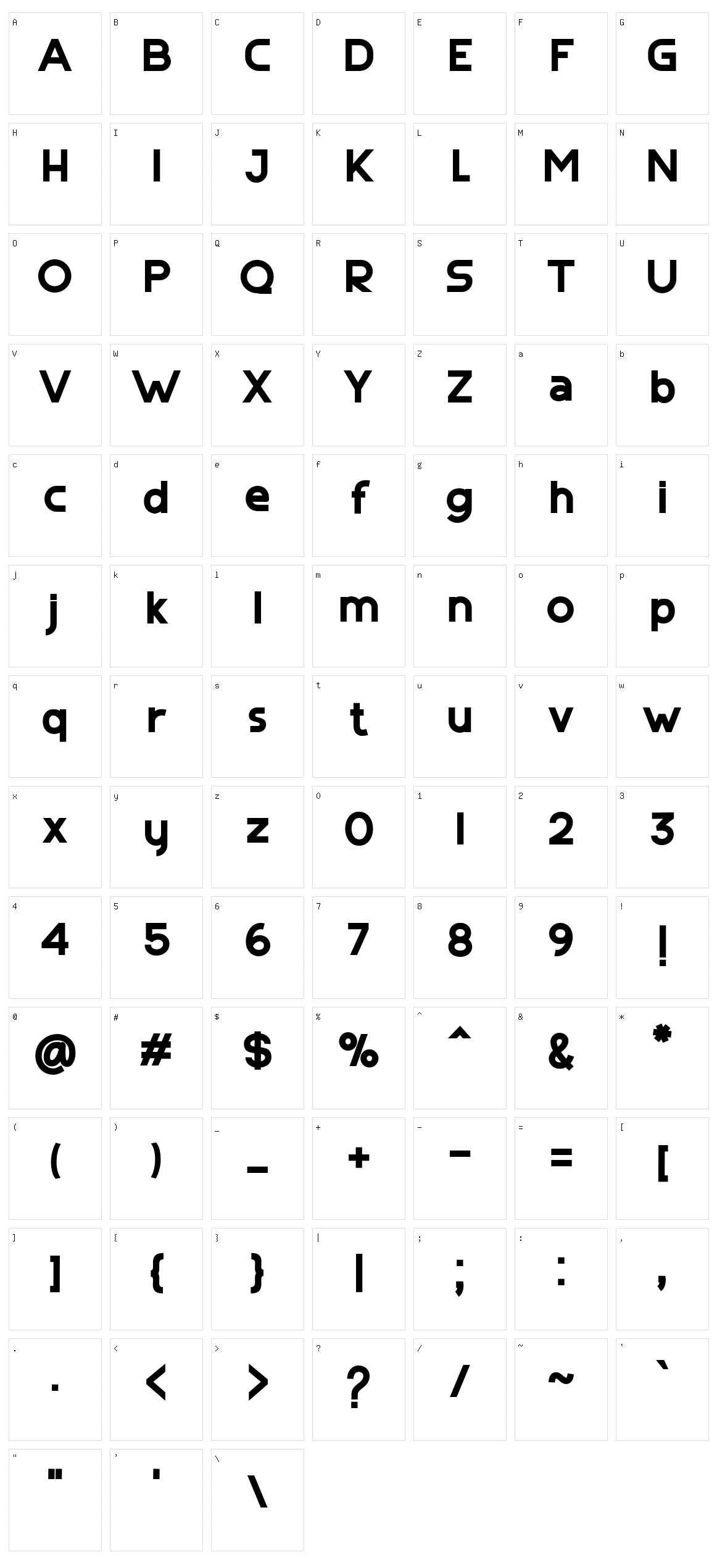 Holly Groove Character Set