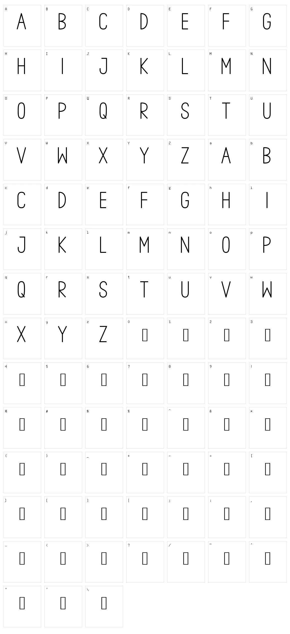 House Signature Sans Character Set