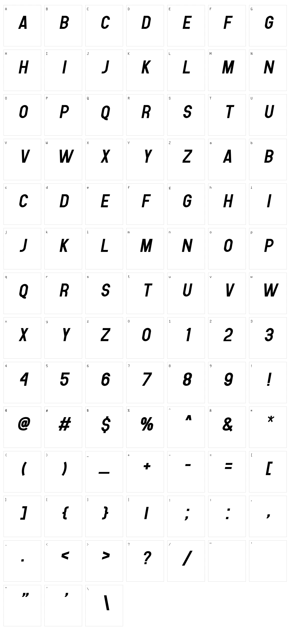 Human Character Set