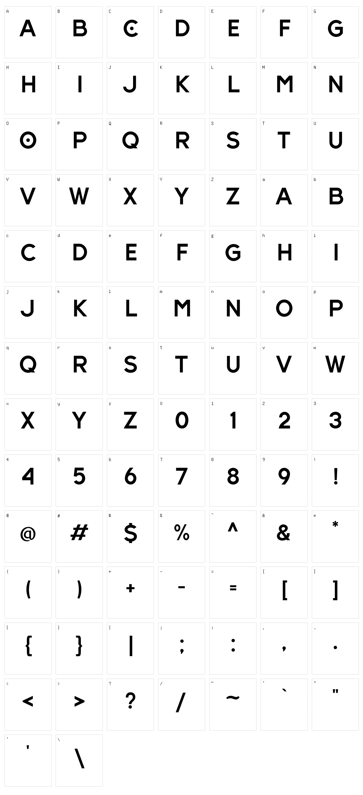 Hundred Ligatture Character Set