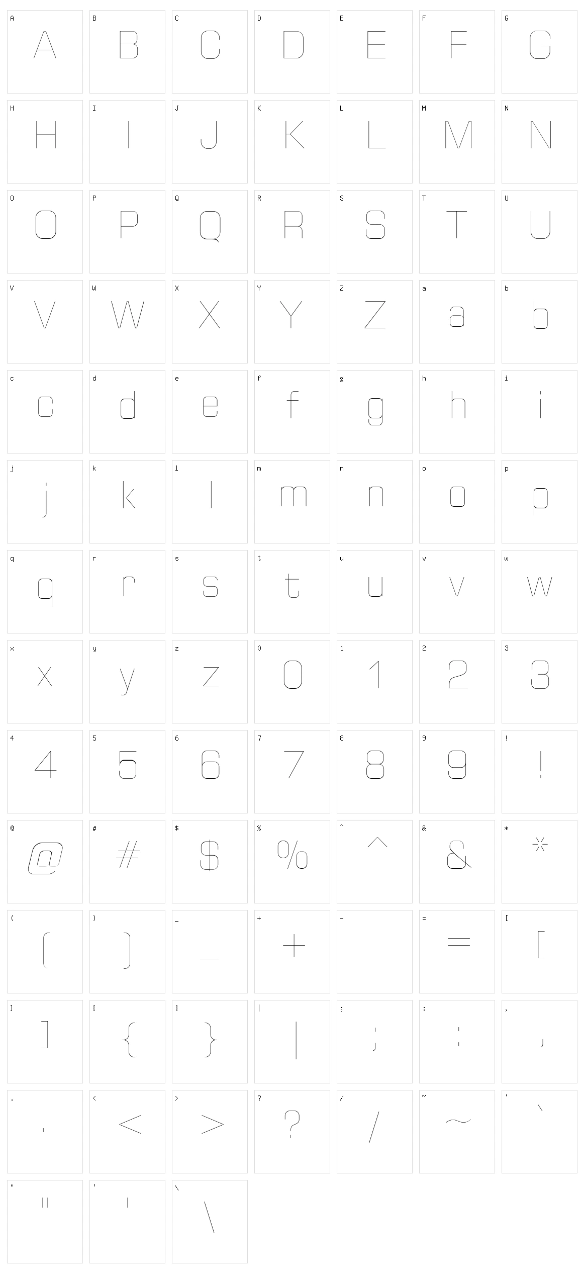 Huntkey Character Set