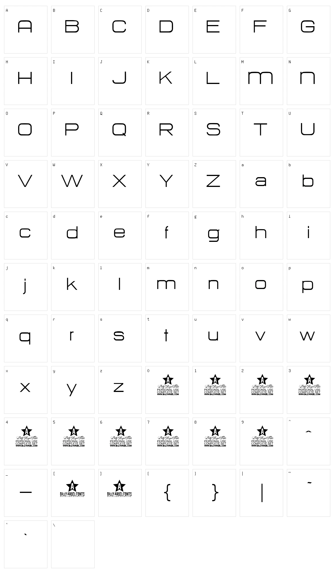 Hurtmold Character Set