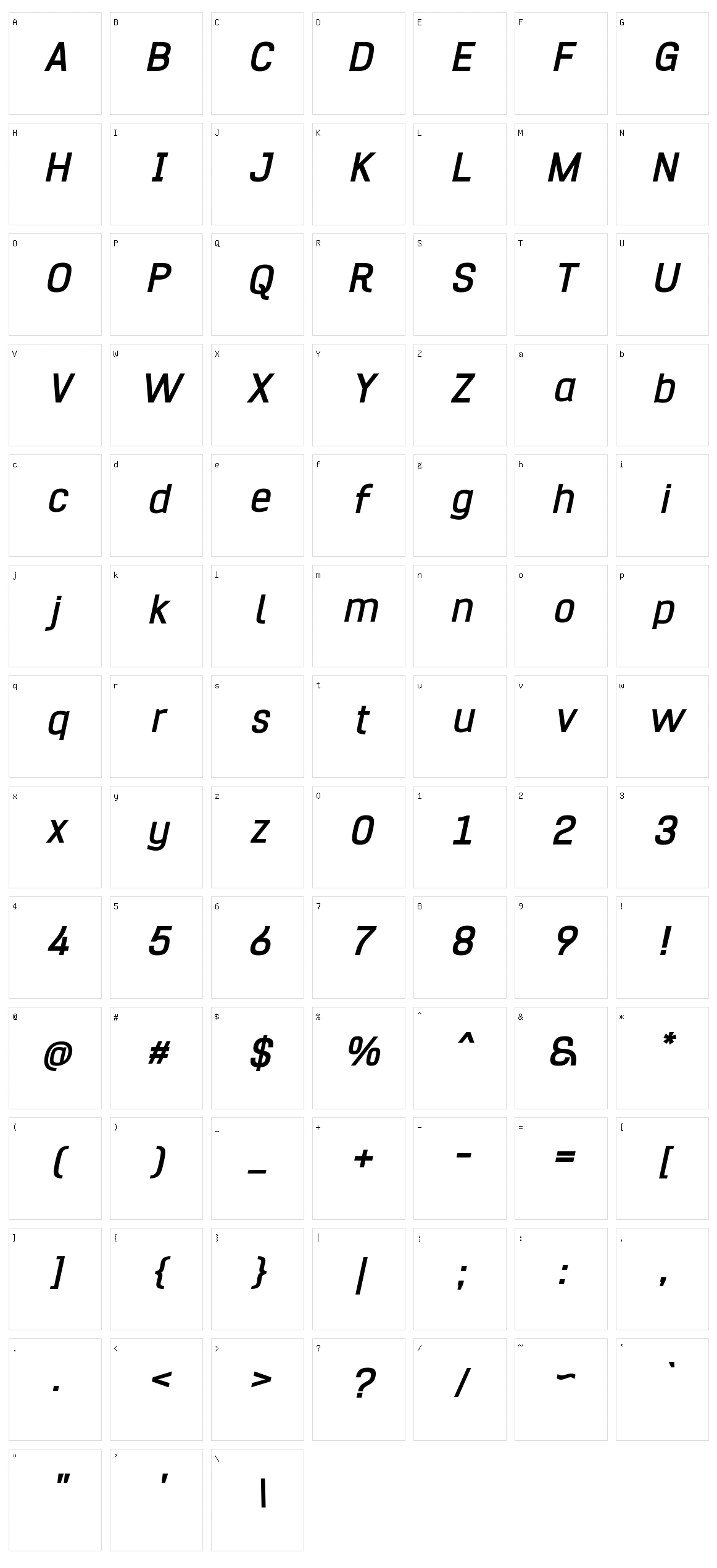 Hurufo & Numero Character Set