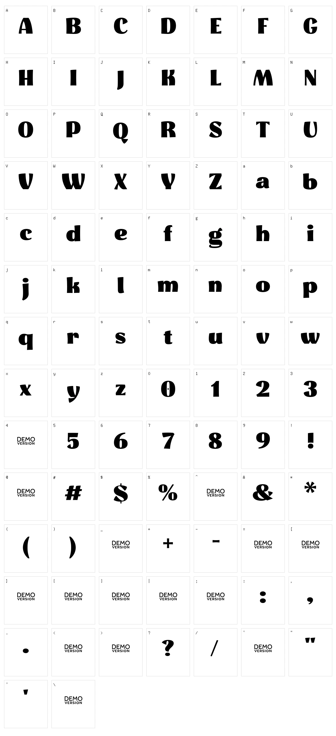 Hyper Character Set