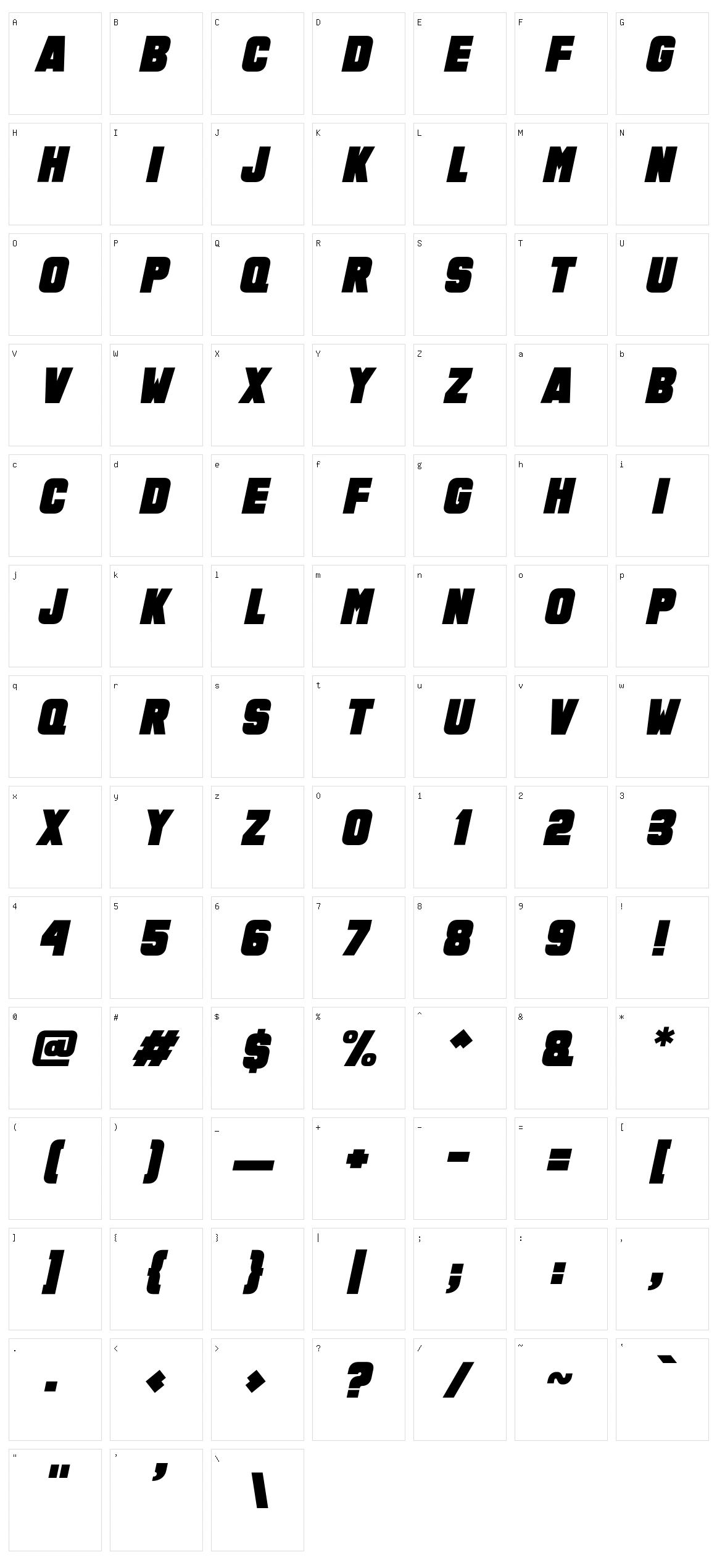 Hyper Fatos Character Set