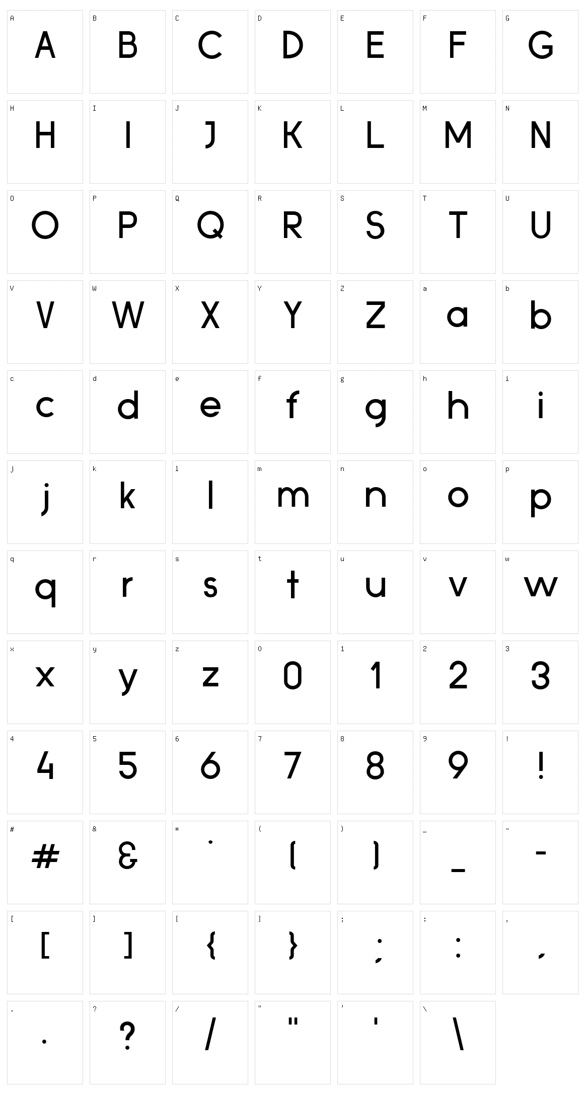 Hypereality Character Set