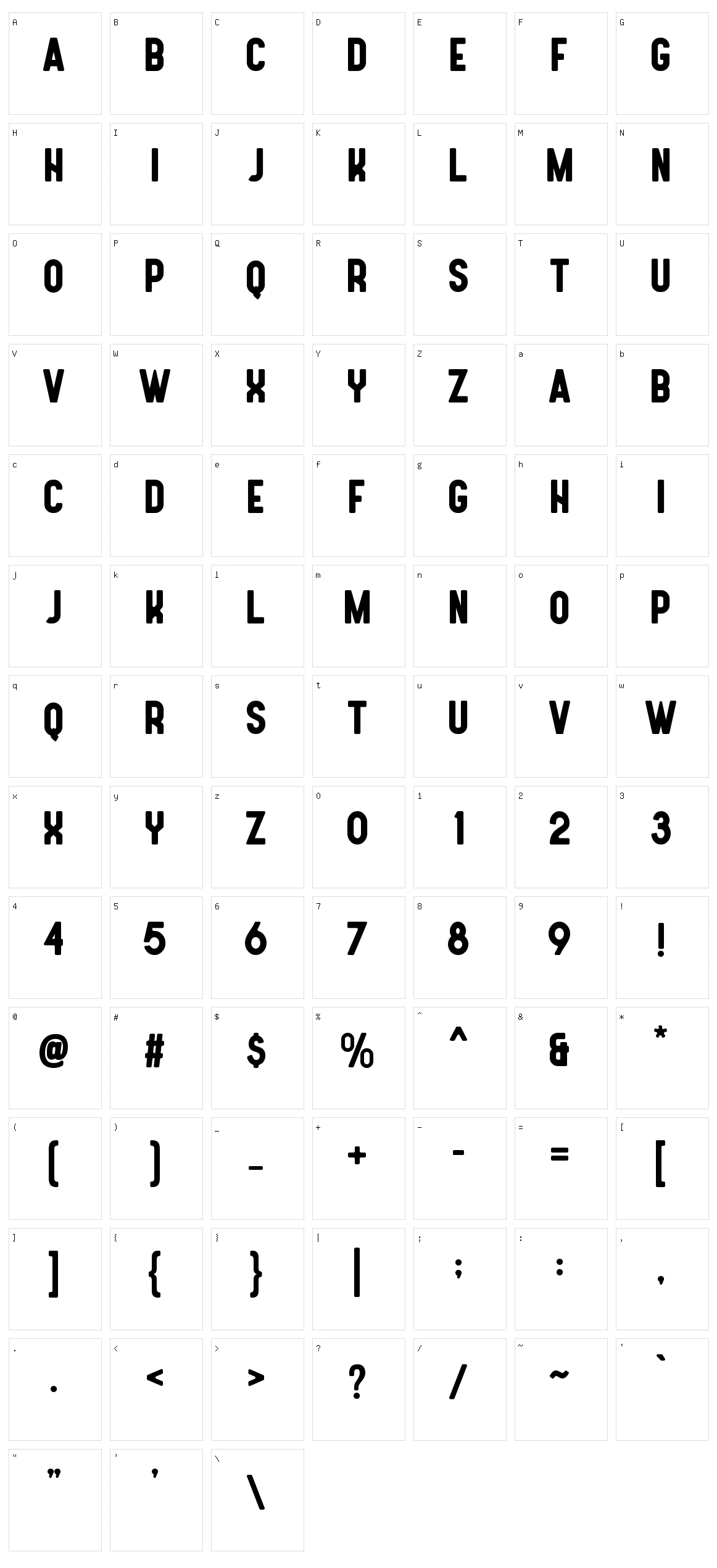 Ignazio Character Set