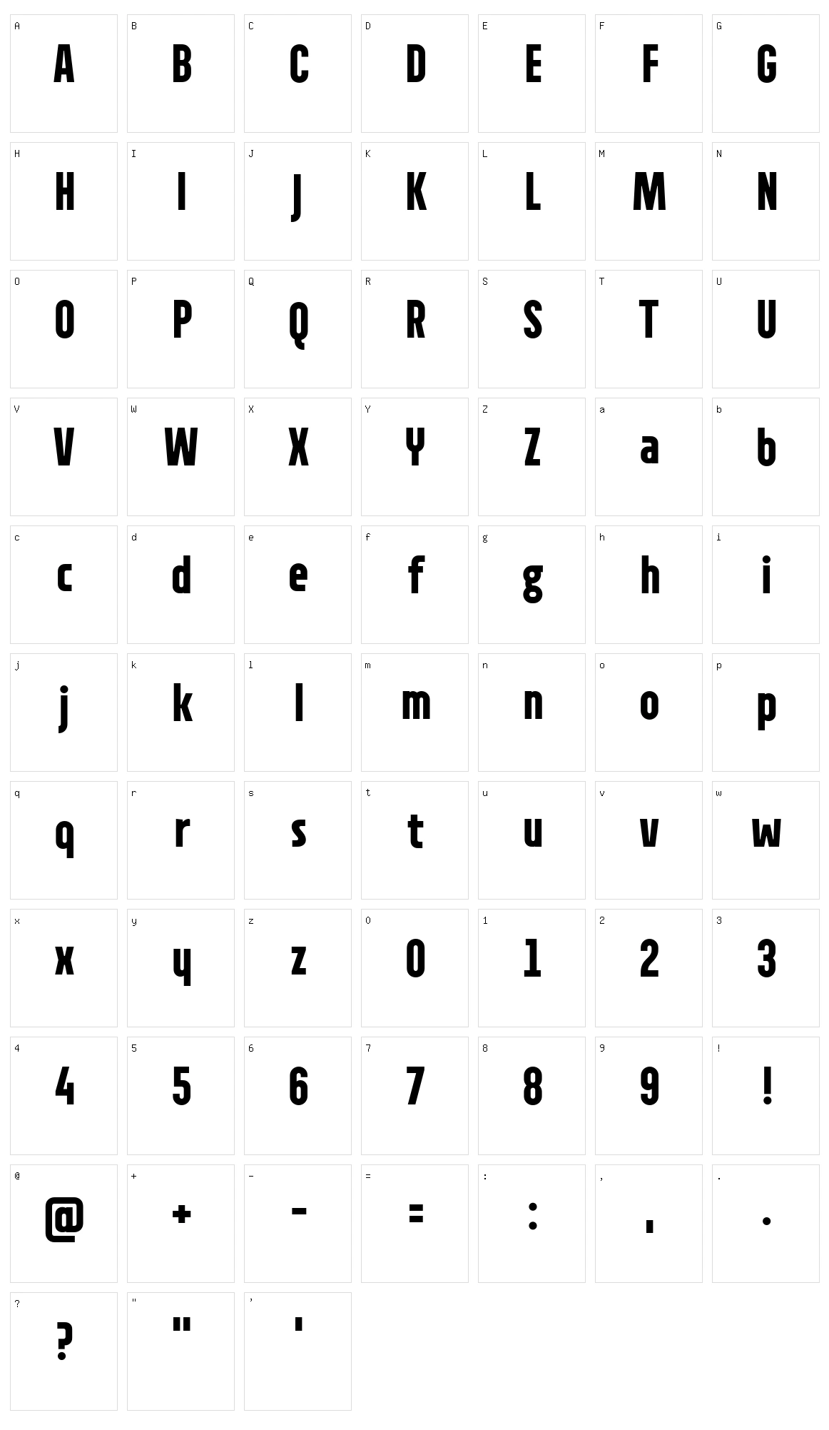 IJskelder Character Set