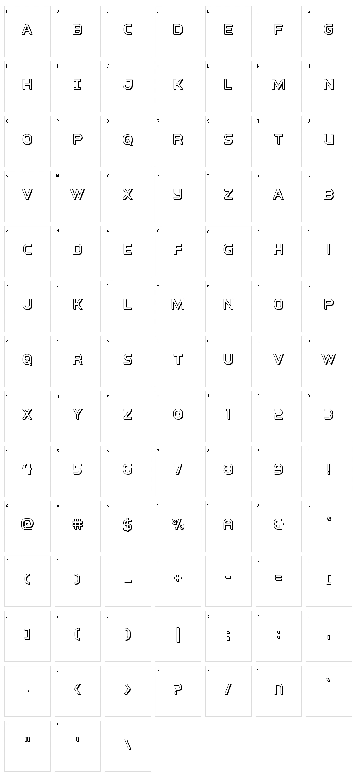 Inter-Bureau Character Set