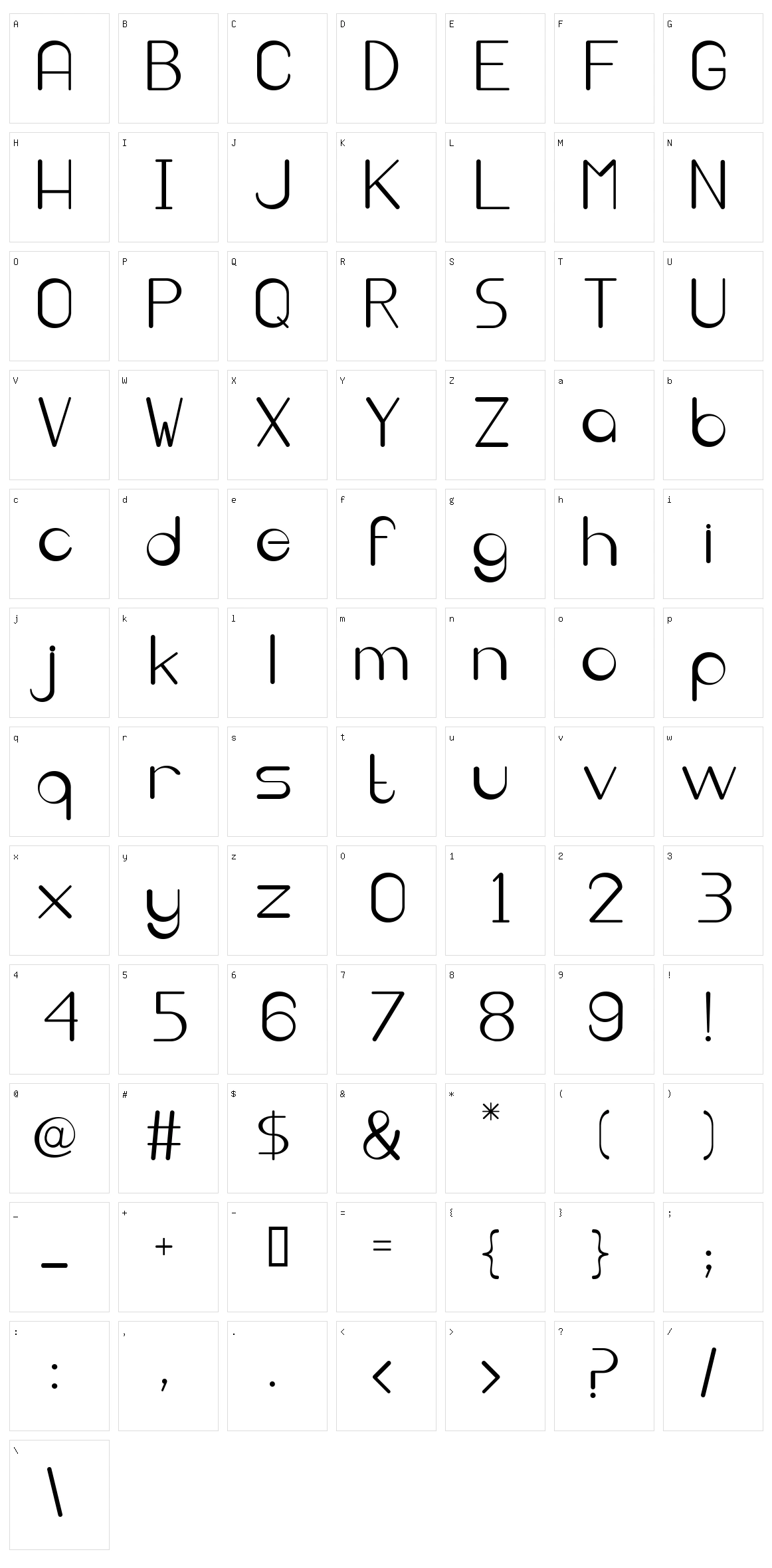 Irekani Character Set