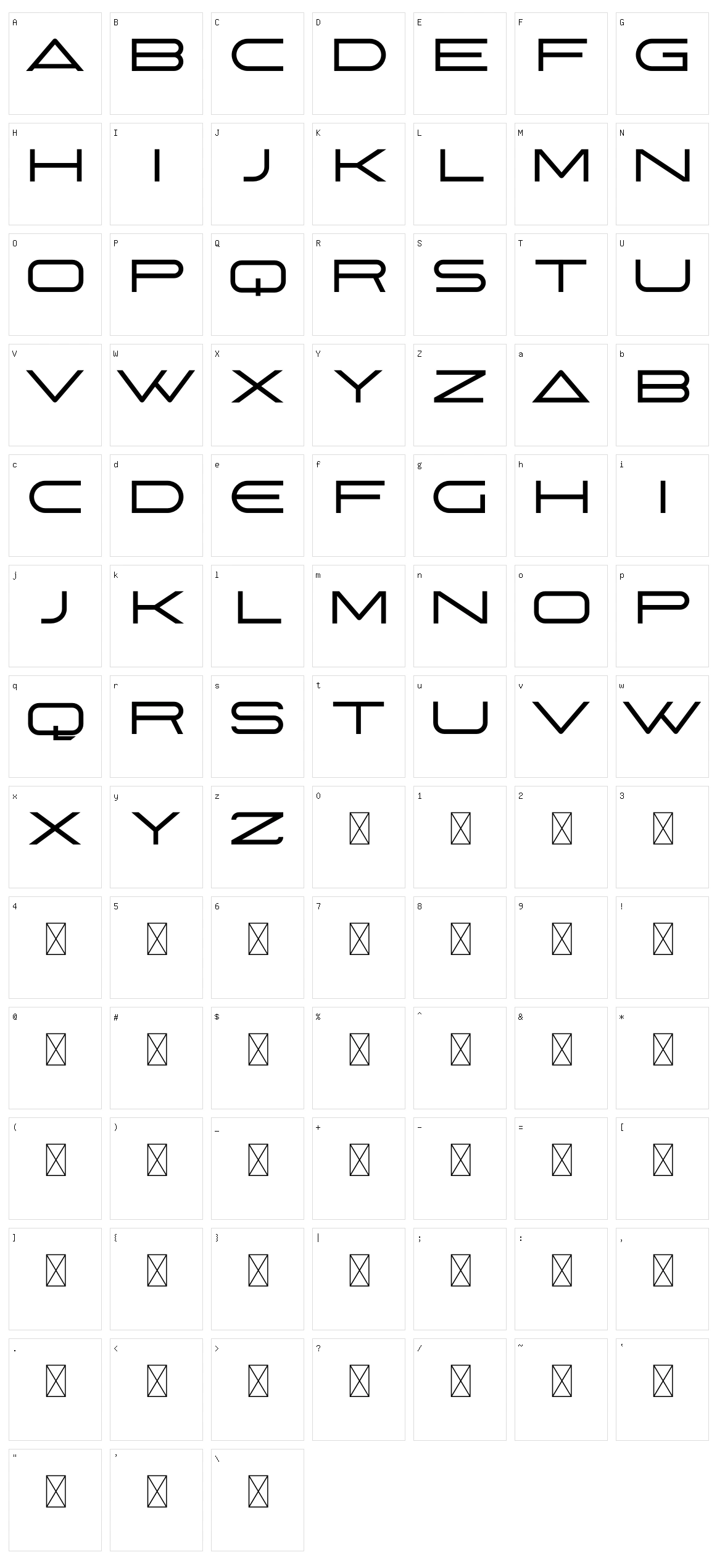 Isakuniki Character Set