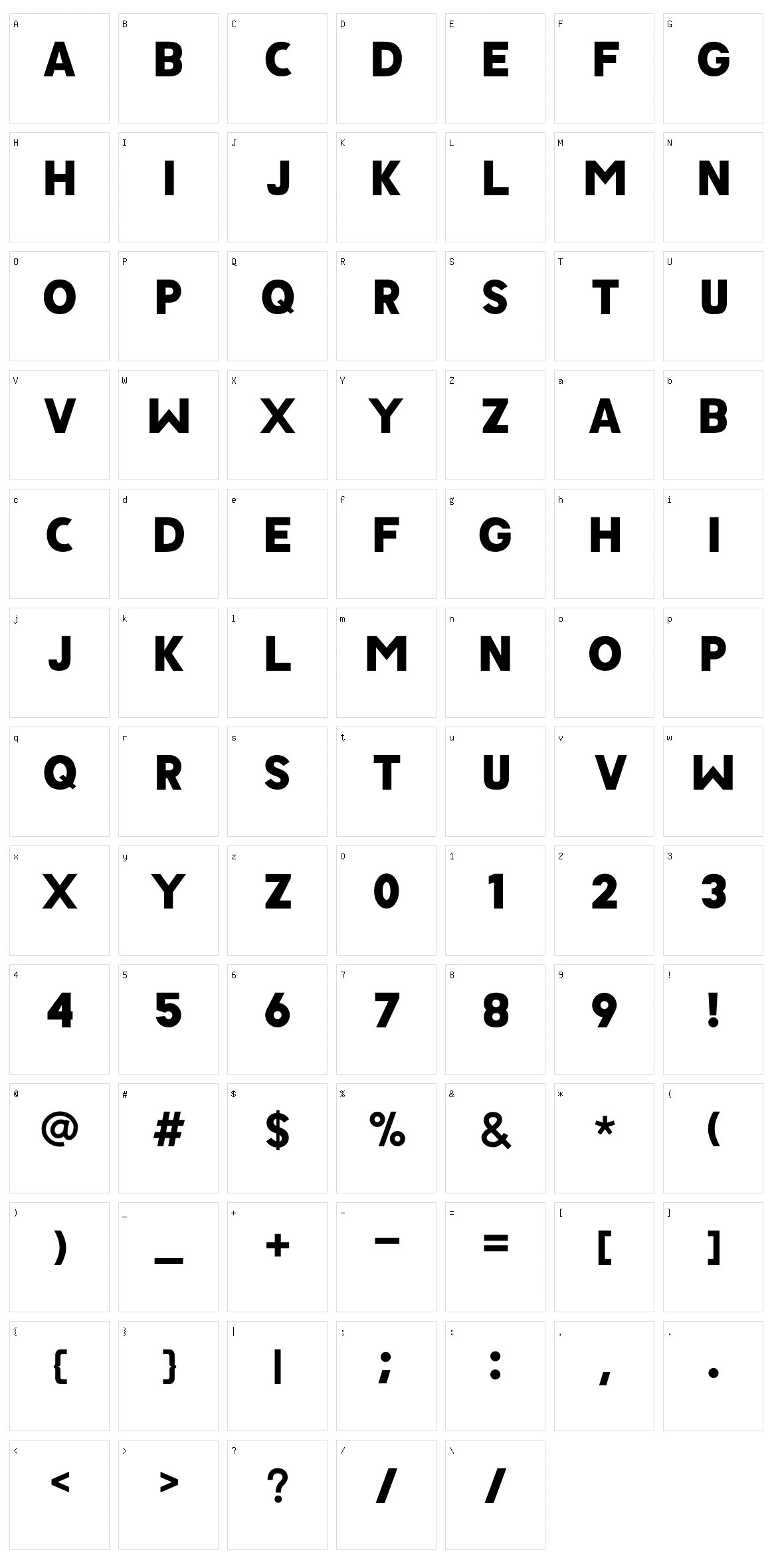Javata Character Set